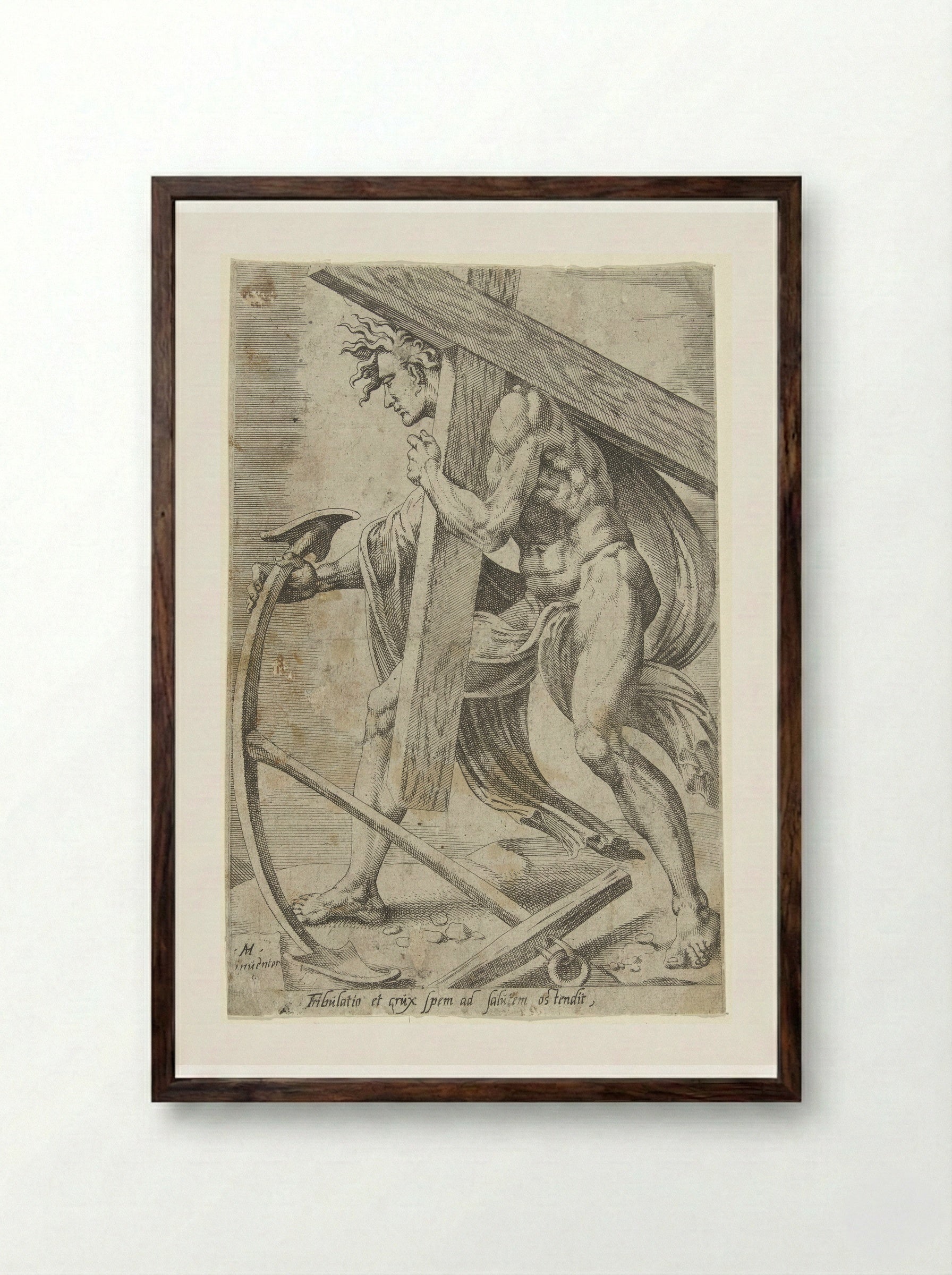 Vervolging veroorzaakt hoop op verlossing - Dirck Volckertsz. Coornhert - Framed Print Dark Wood
