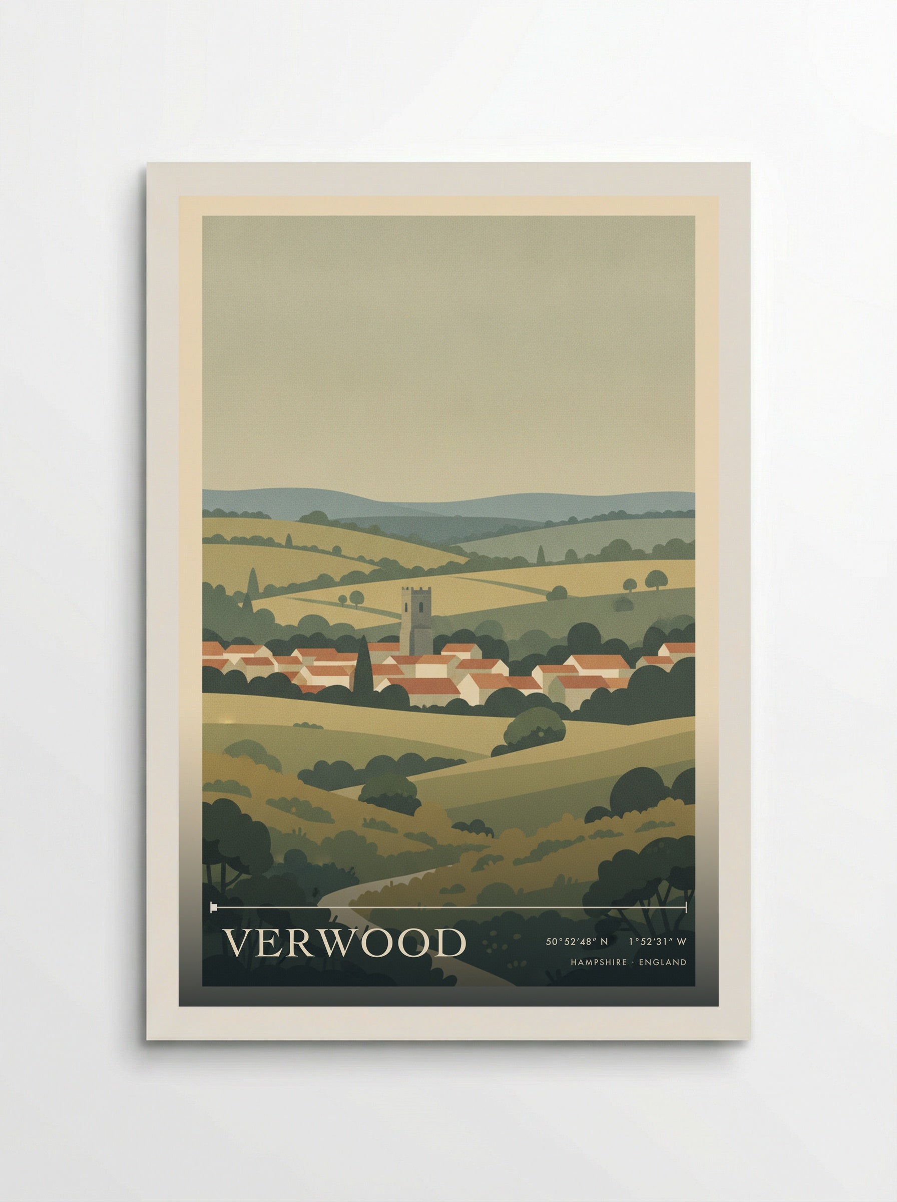 Verwood Hampshire England Travel Poster - Poster