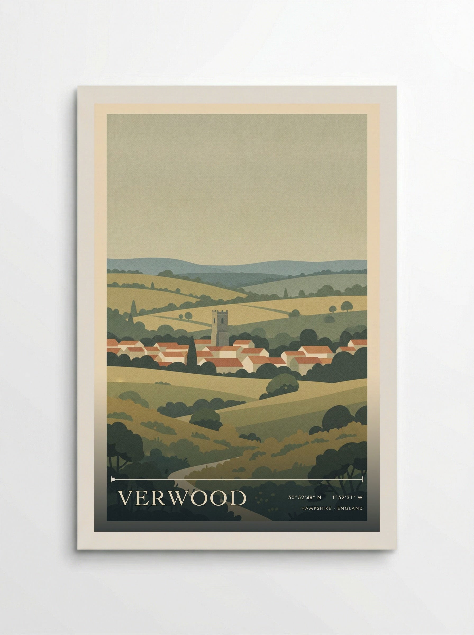 Verwood Hampshire England Travel Poster - Poster