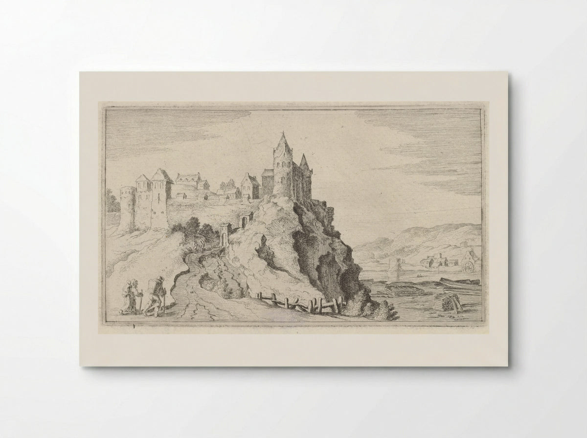 Vestingstad op een heuvel - Gillis van Scheyndel (I) - Poster