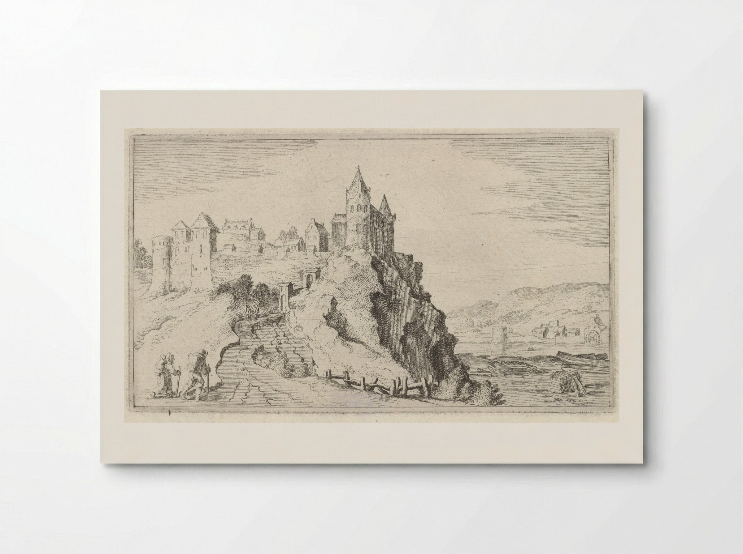 Vestingstad op een heuvel - Gillis van Scheyndel (I) - Poster