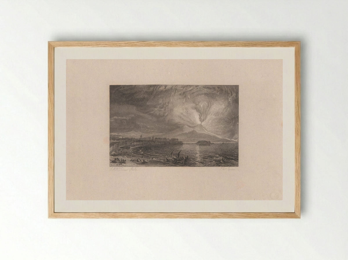 Vesuvius in Eruption - Thomas Jeavons - Framed Print Wood