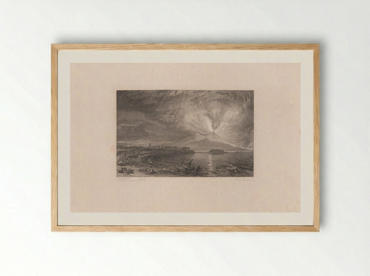 Vesuvius in Eruption - Thomas Jeavons - Framed Print Wood