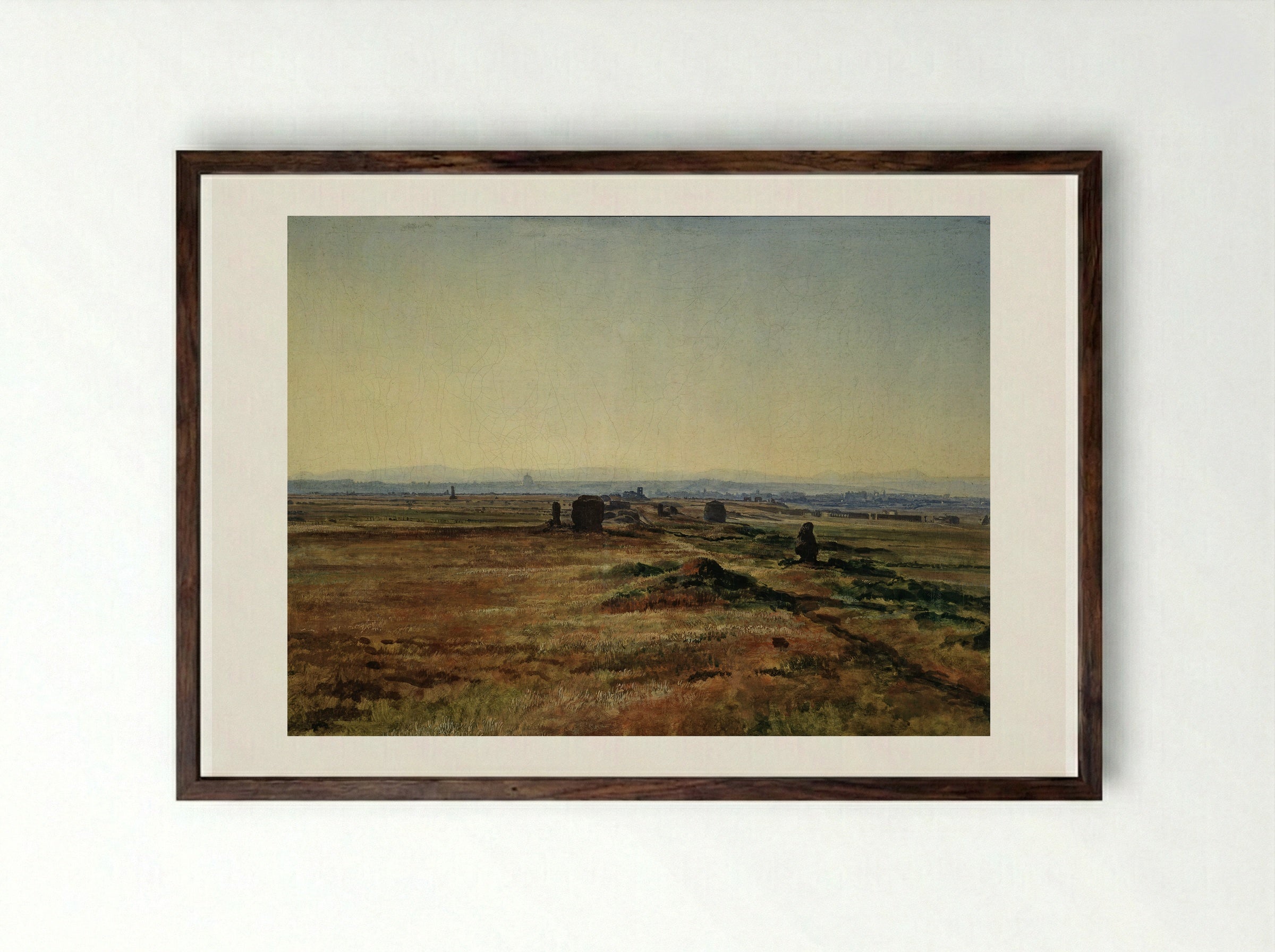 Via Appia at Sunset - Alexander Ivanov - Framed Print Dark Wood