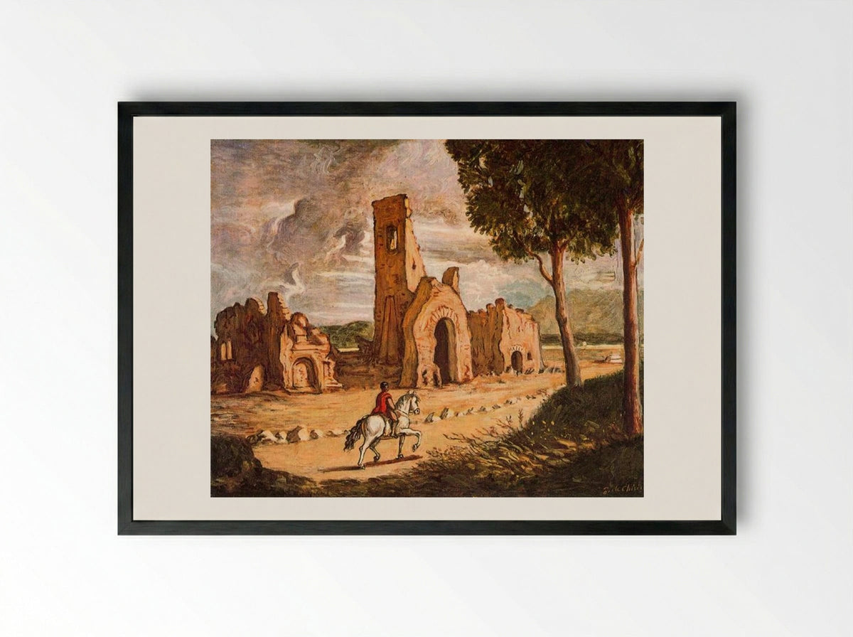 Via Appia - Giorgio de Chirico - Framed Print Black