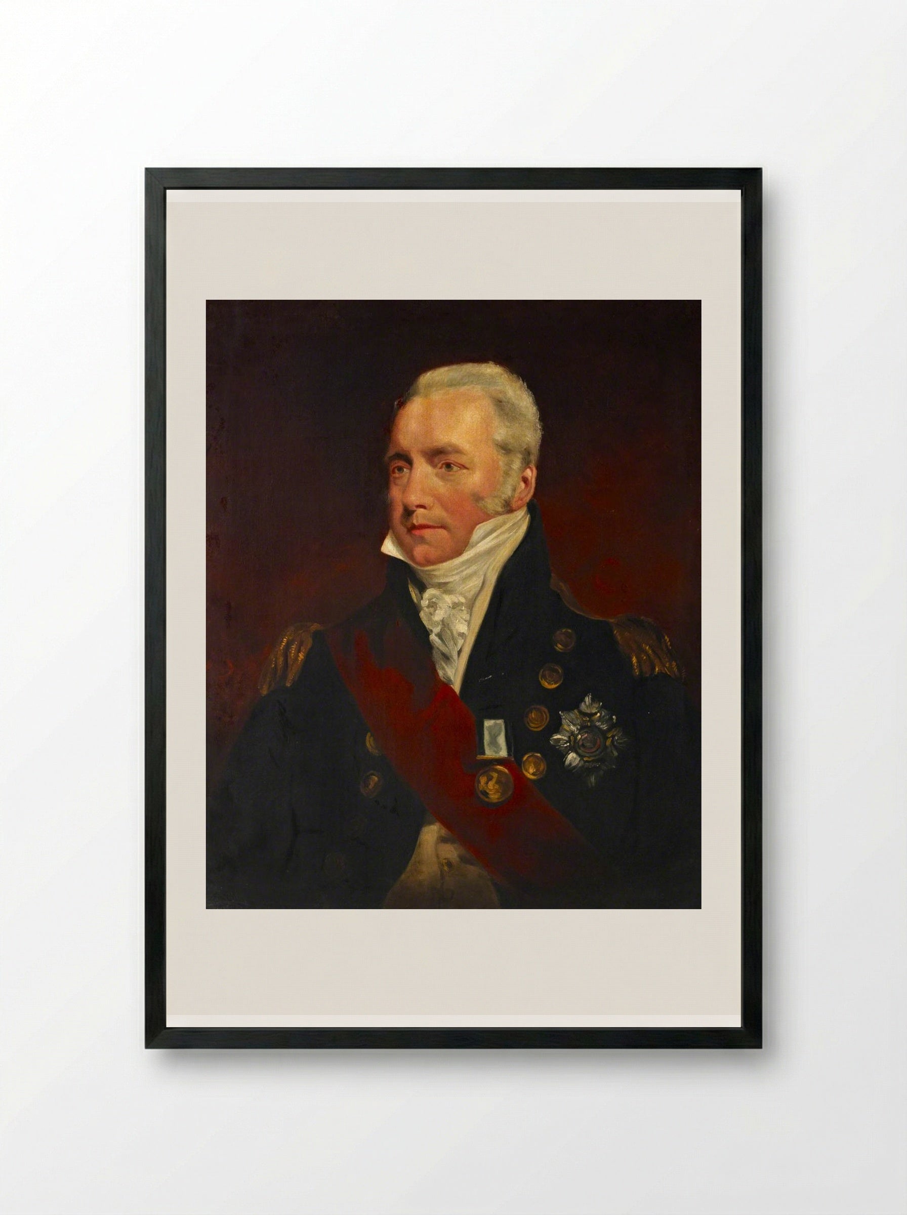 Vice-Admiral Sir Richard Goodwin Keats - John Jackson - Framed Print Black