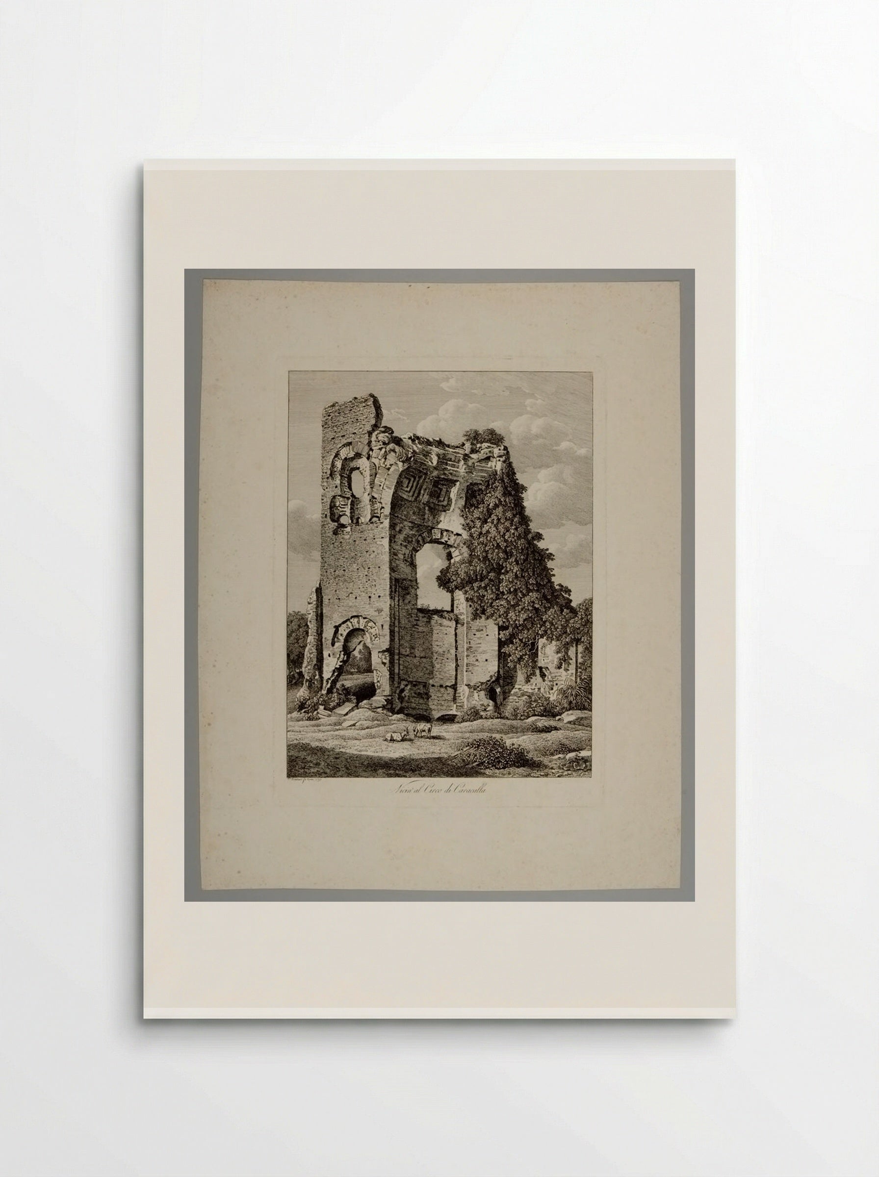 Vicin' al circo di Caracalla - Johann Christian Reinhart - Poster