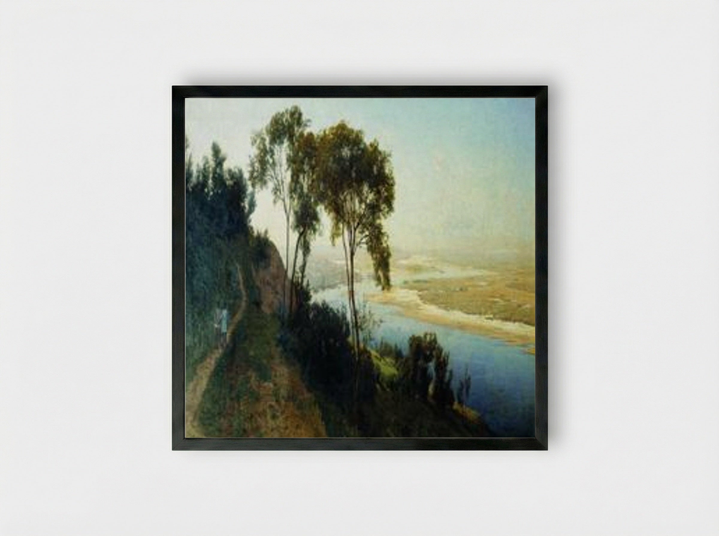 Vicinity of Kiev. Over the Dnieper - Volodymyr Orlovsky - Framed Print Black