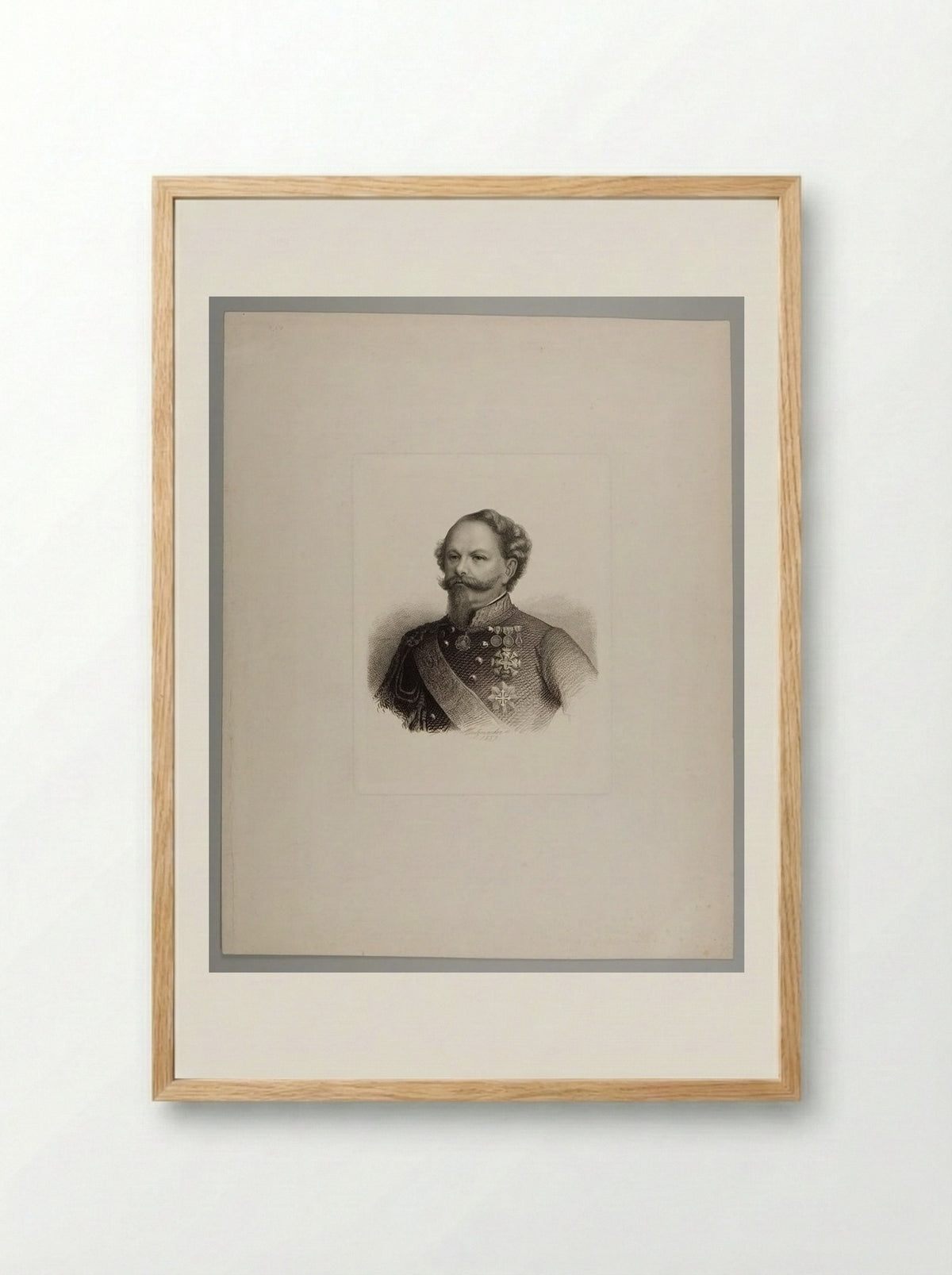 Victor Emmanuel II - Pierre Guillaume Metzmacher - Framed Print Wood