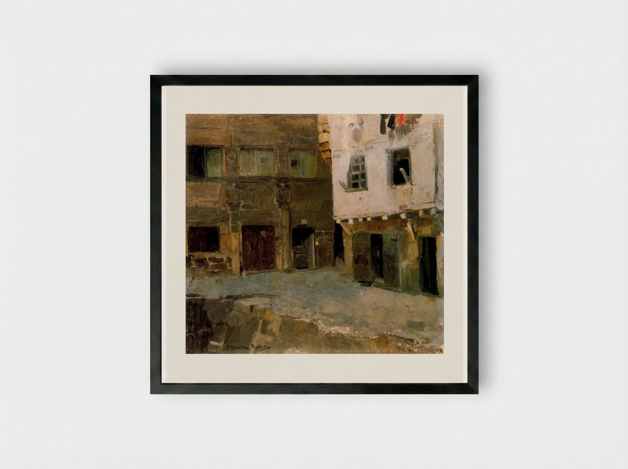 Victor Hugo's House in Passages - Joaquín Sorolla - Framed Print Black