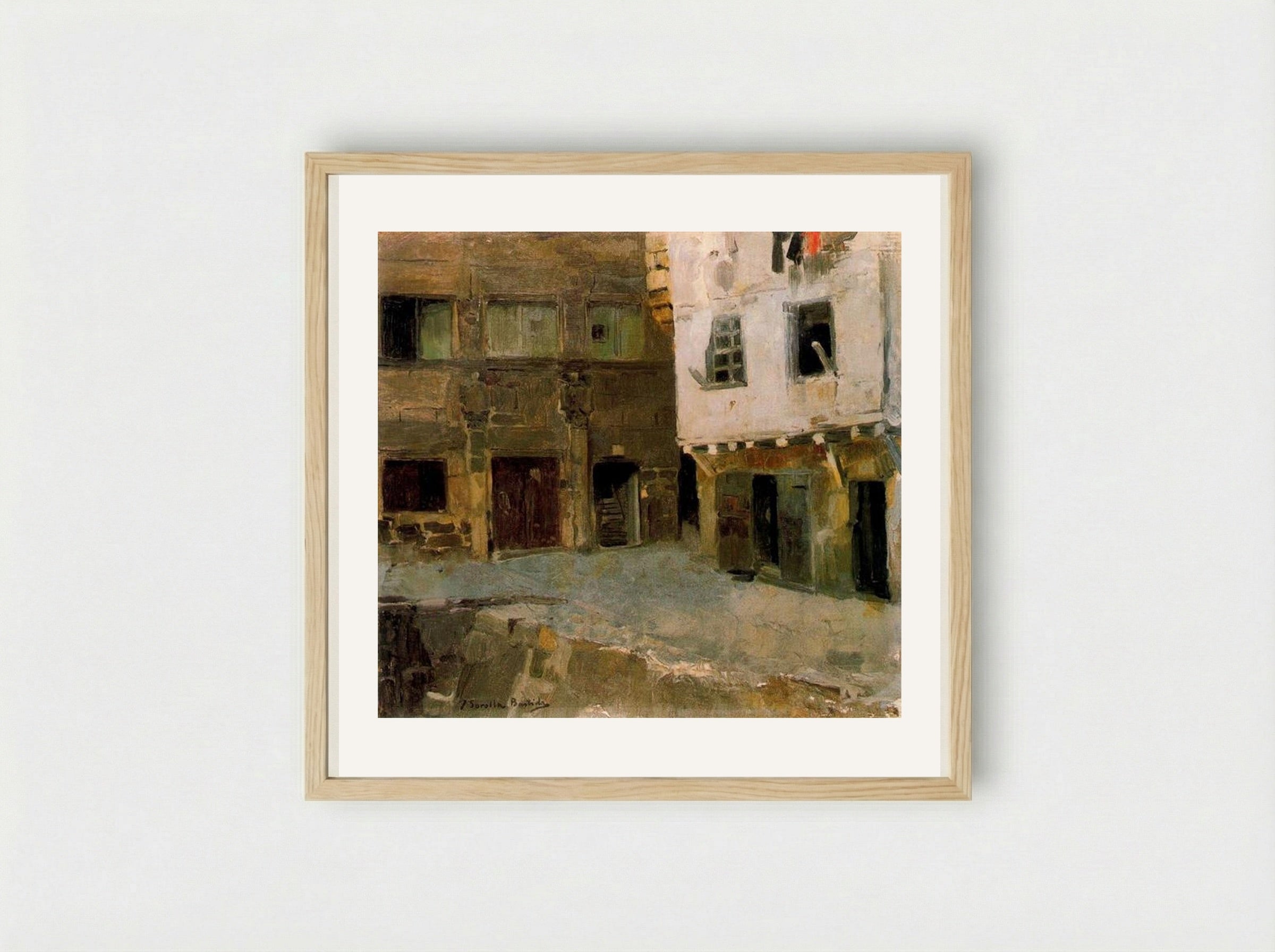 Victor Hugo's House in Passages - Joaquín Sorolla - Framed Print Wood