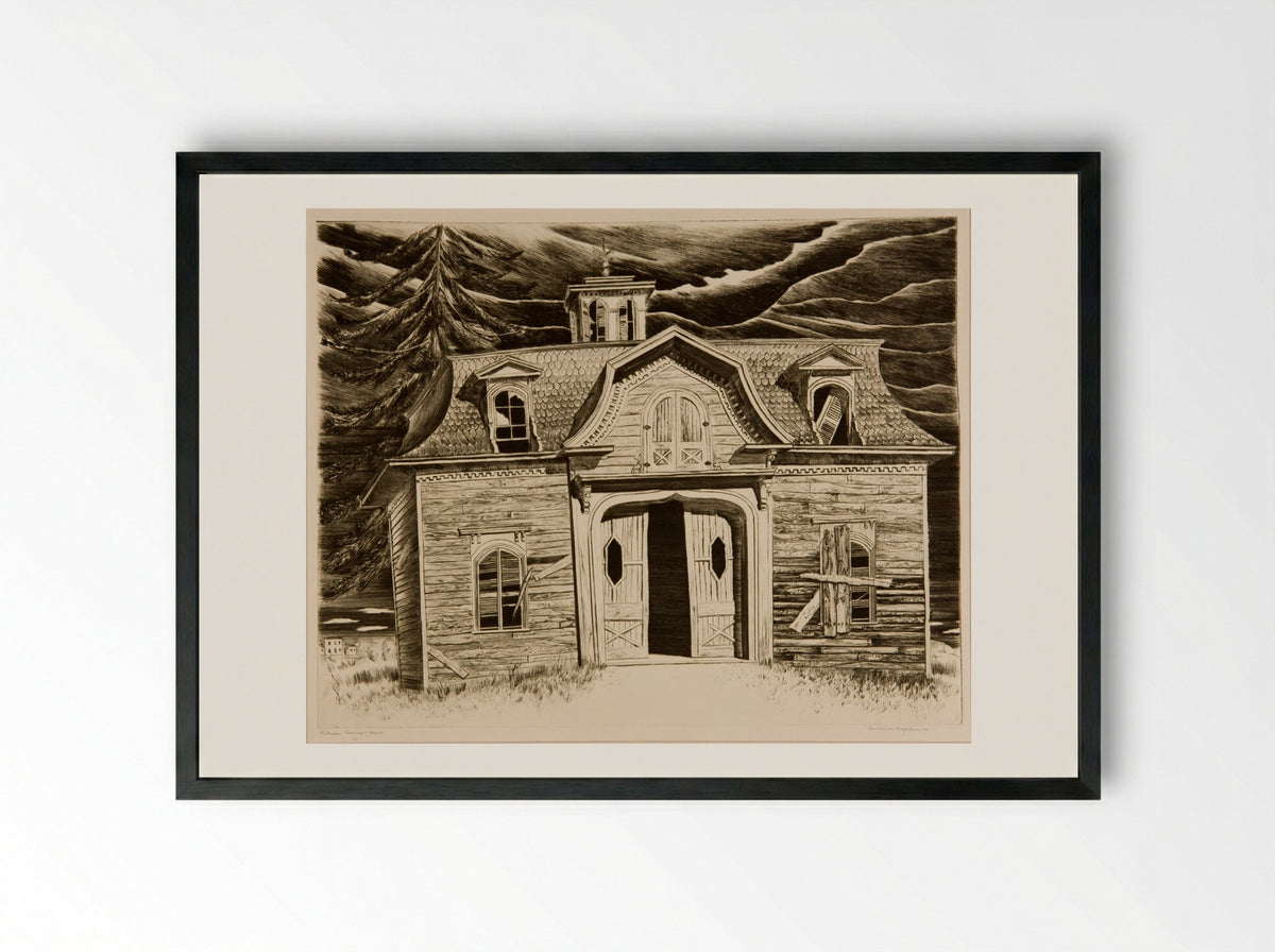 Victorian Carriage House - Lawrence E. Kupferman - Framed Print Black