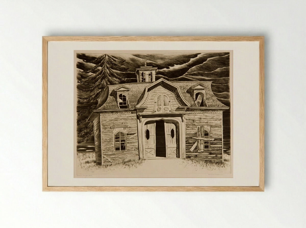 Victorian Carriage House - Lawrence E. Kupferman - Framed Print Wood