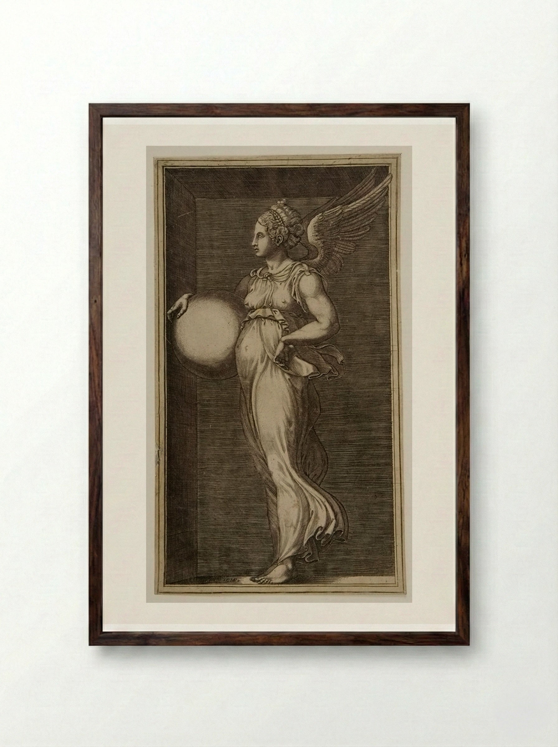 Victory - Giorgio Ghisi - Framed Print Dark Wood