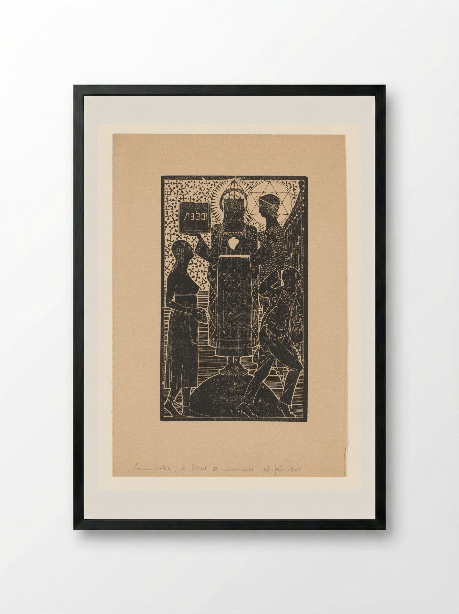 Vier figuren (In Licht en Waarheid) - Mathieu Lauweriks - Framed Print Black
