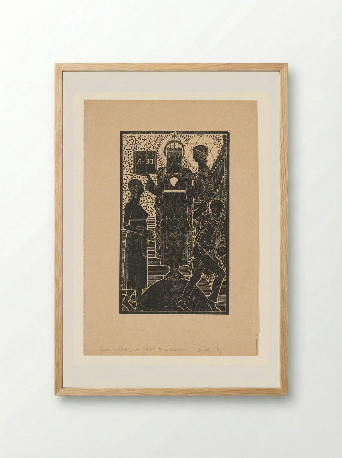 Vier figuren (In Licht en Waarheid) - Mathieu Lauweriks - Framed Print Wood
