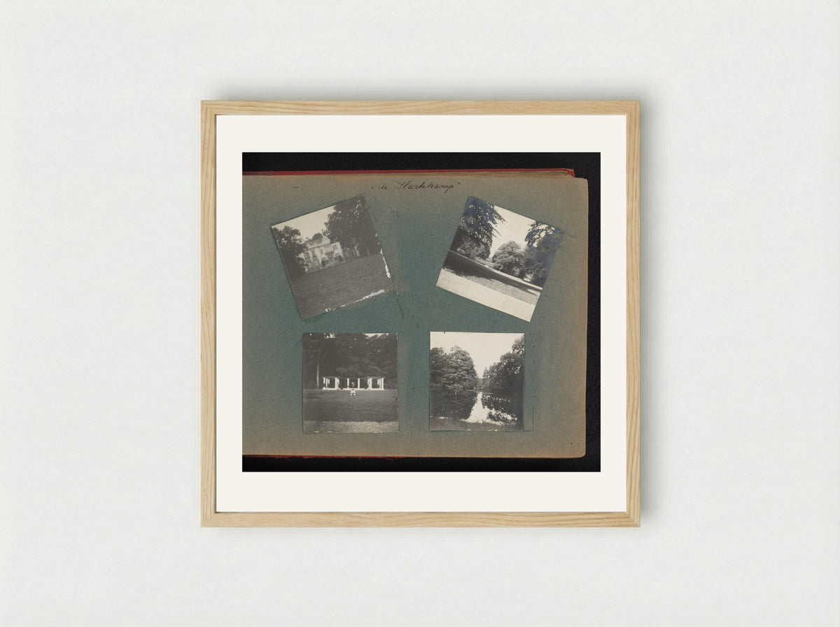 Vier gezichten op de Hartekamp en het omliggende landgoed, in Heemstede - Charlotte Alida Boelen-Matthes - Framed Print Wood