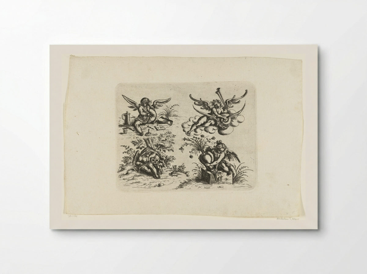 Vier putti - Christoph Jamnitzer - Poster