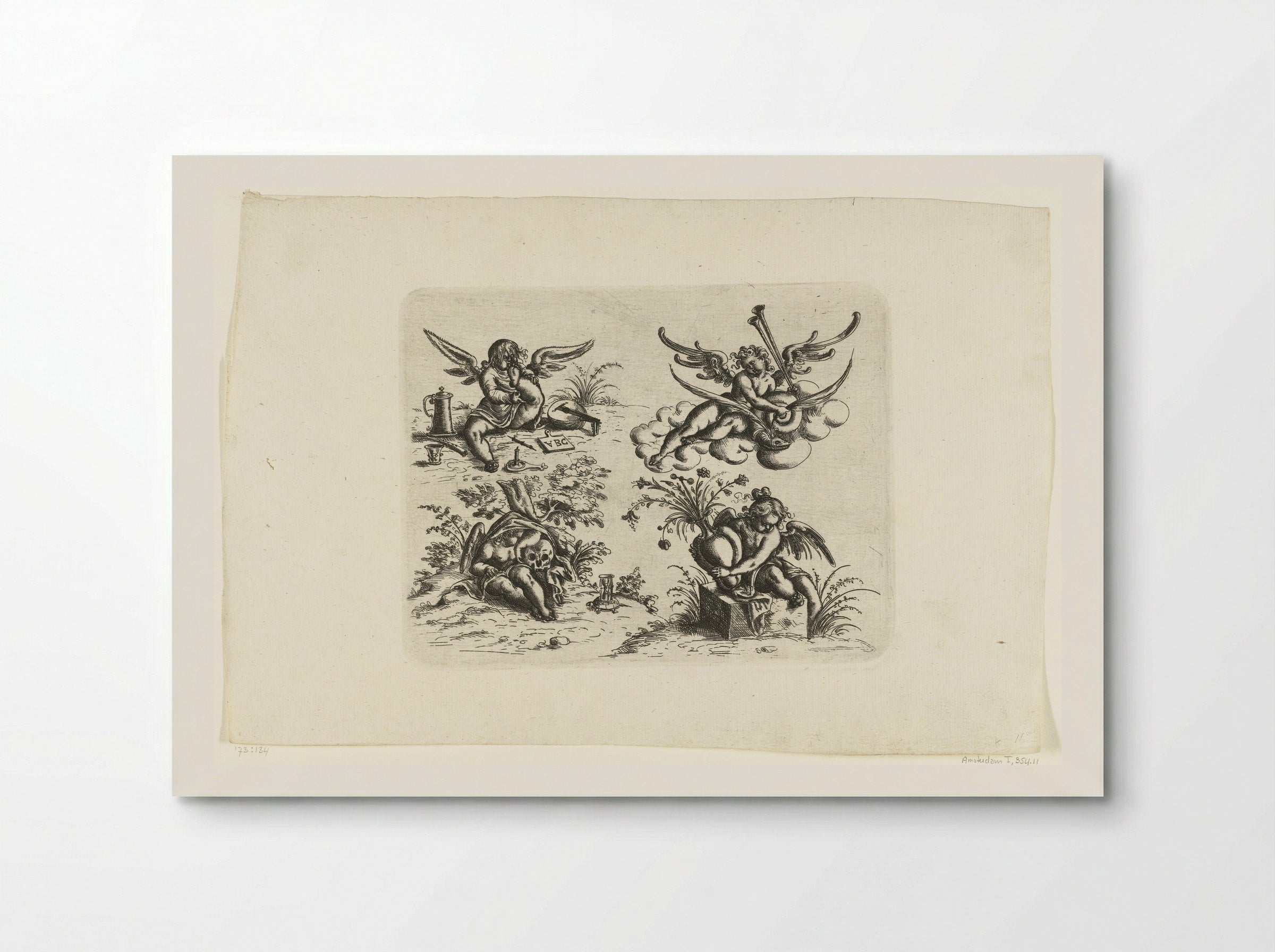 Vier putti - Christoph Jamnitzer - Poster