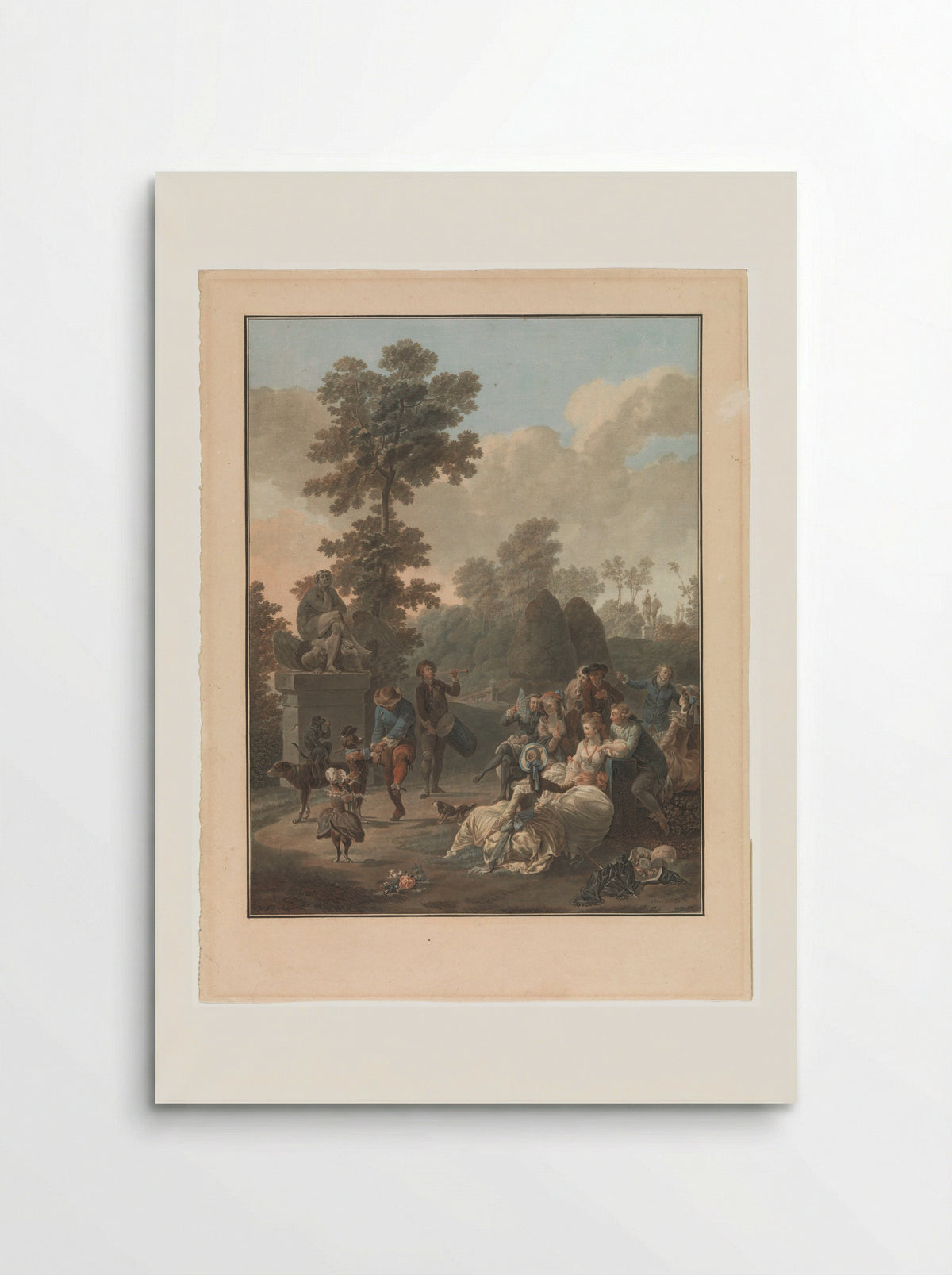Vier scènes uit het dorpsleven - Charles Melchior Descourtis - Poster