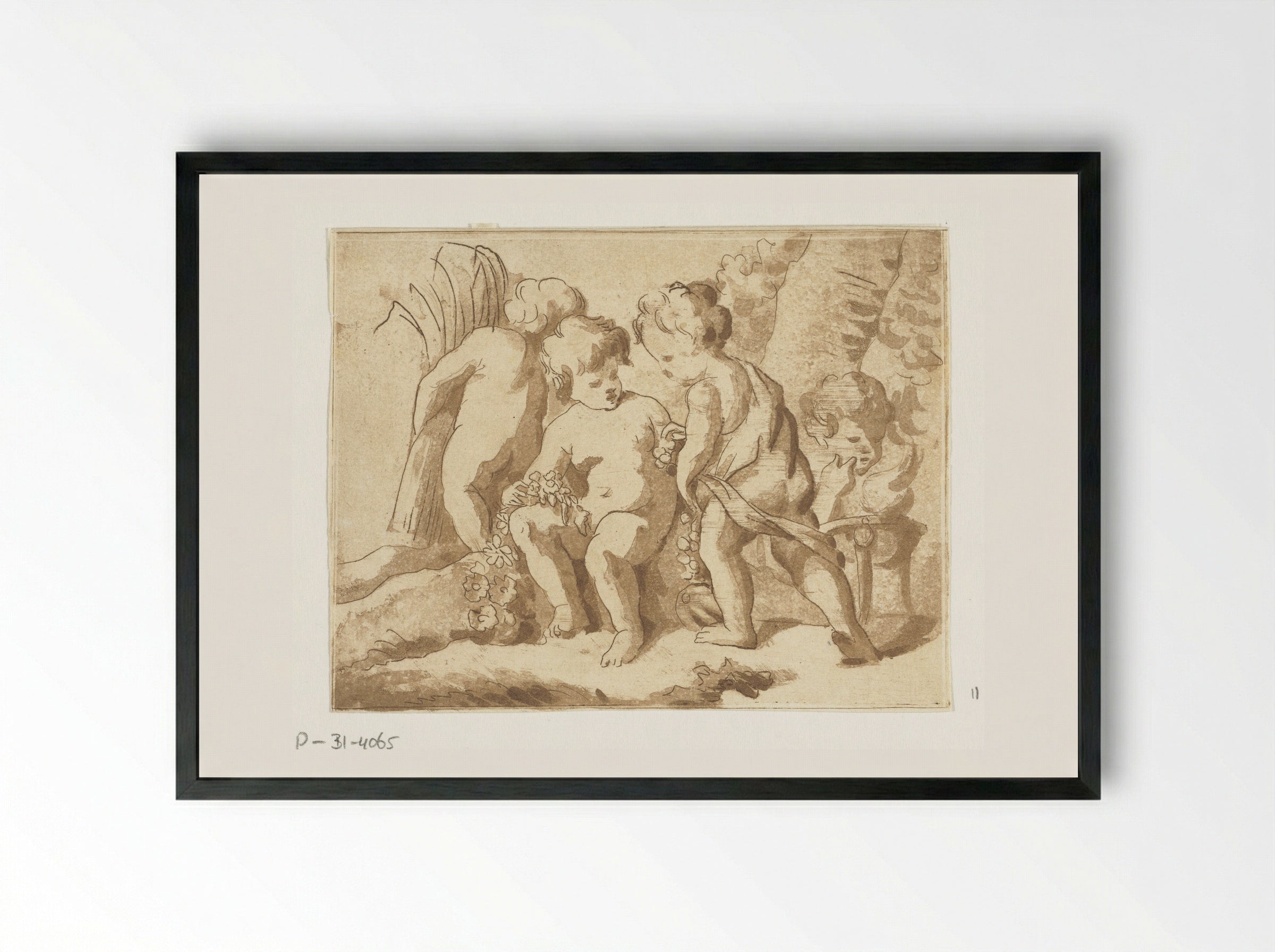 Vier seizoenen voorgesteld door vier kinderen - Anthonie van den Bos - Framed Print Black