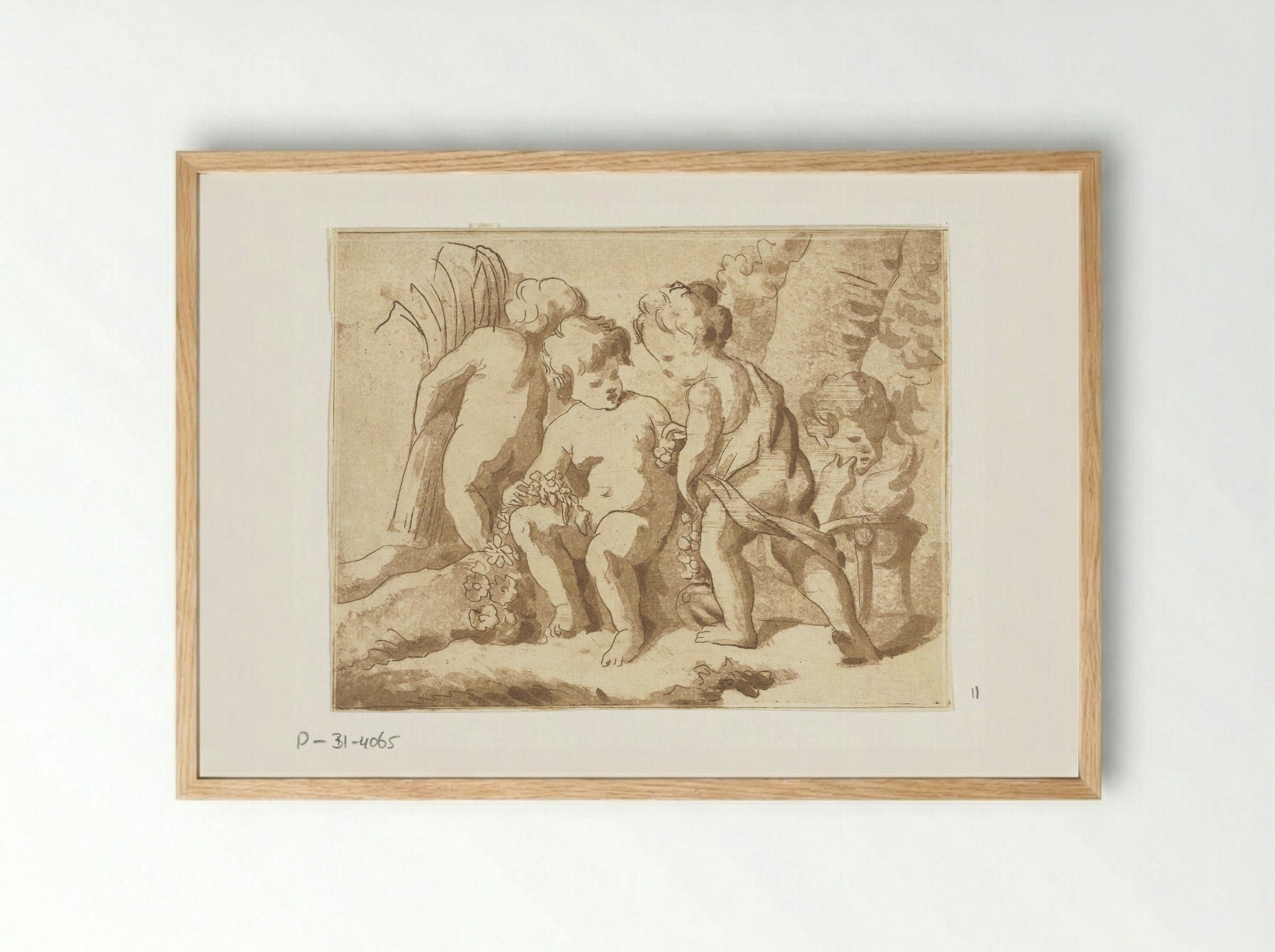 Vier seizoenen voorgesteld door vier kinderen - Anthonie van den Bos - Framed Print Wood