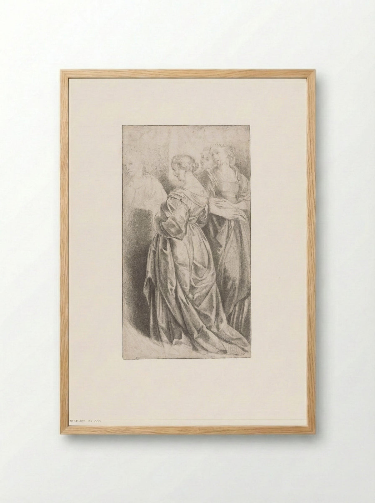 Vier staande vrouwen - Claude Henri Watelet - Framed Print Wood