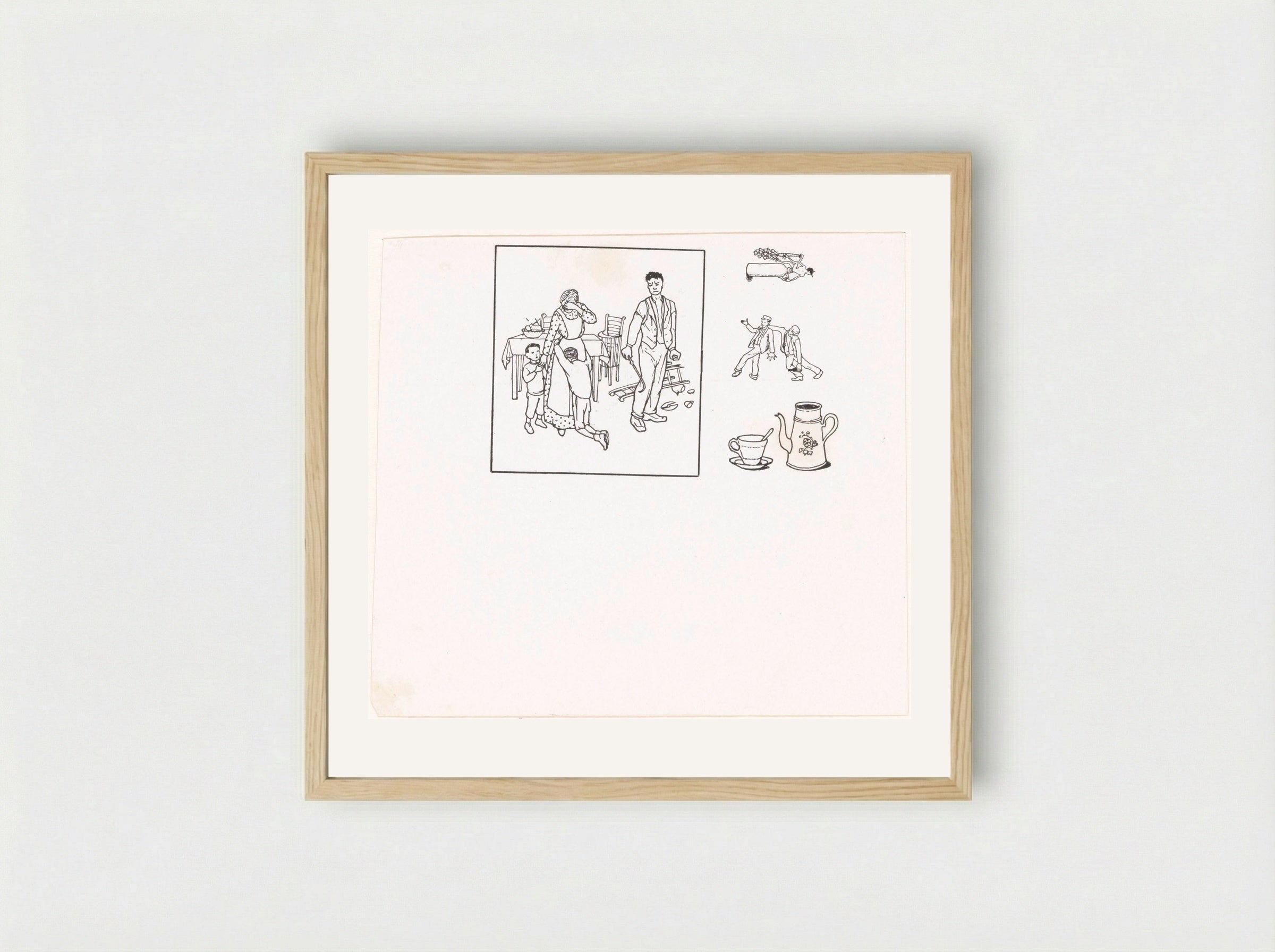 Vier voorstellingen (Four Scenes) - Julie de Graag - Framed Print Wood