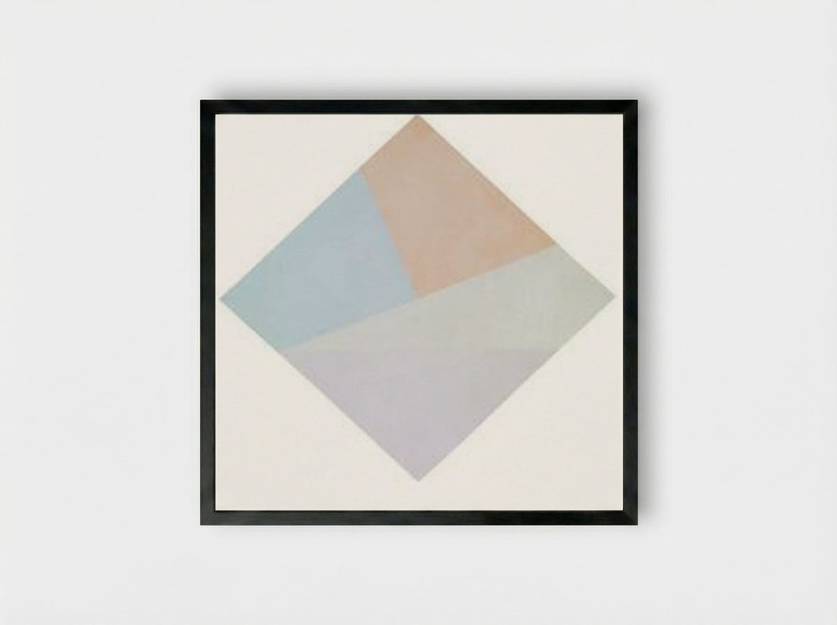 Viertelung eines Quadrates - Max Bill - Framed Print Black