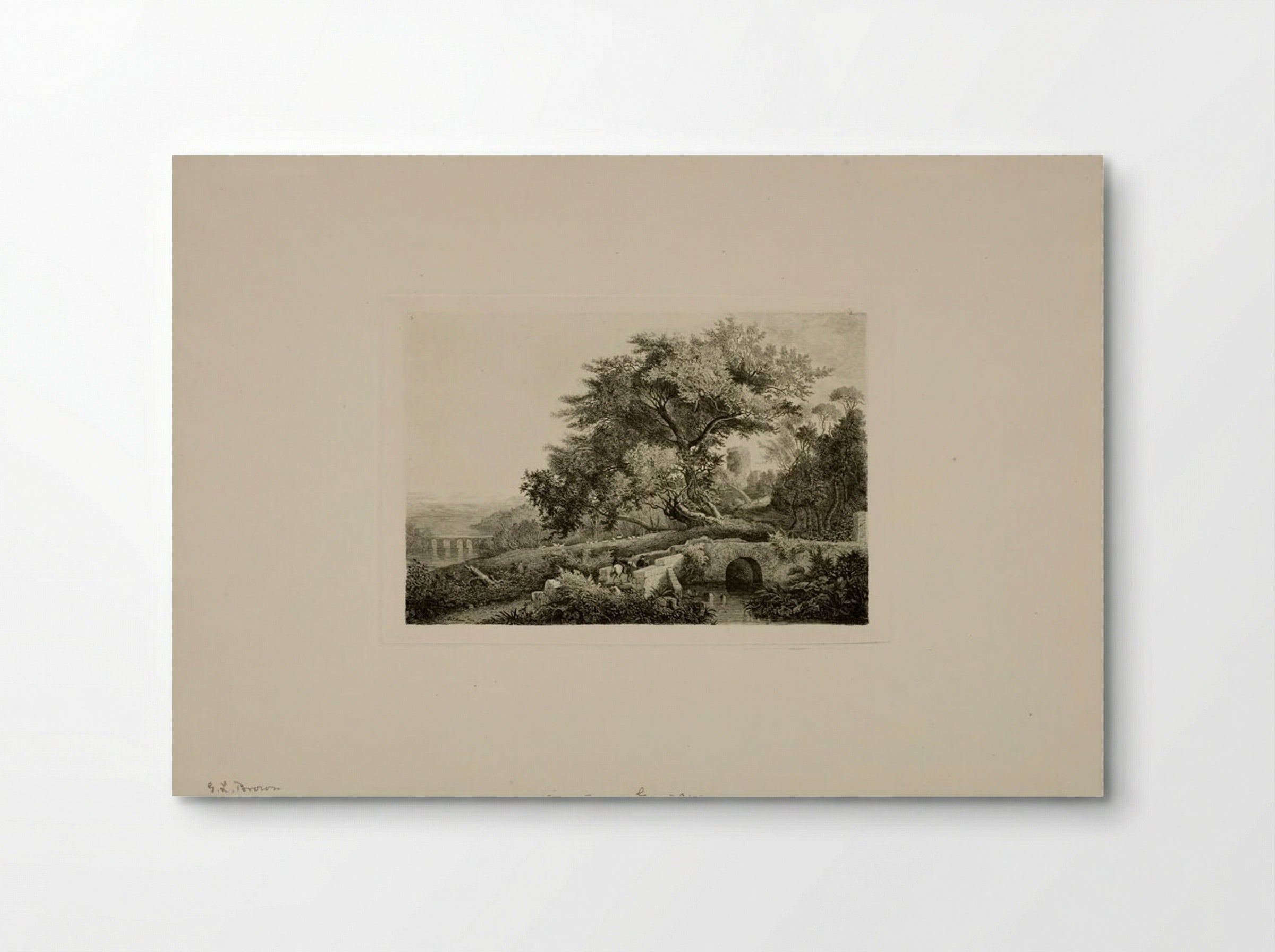 View Near Genzano - George Loring Brown - Poster