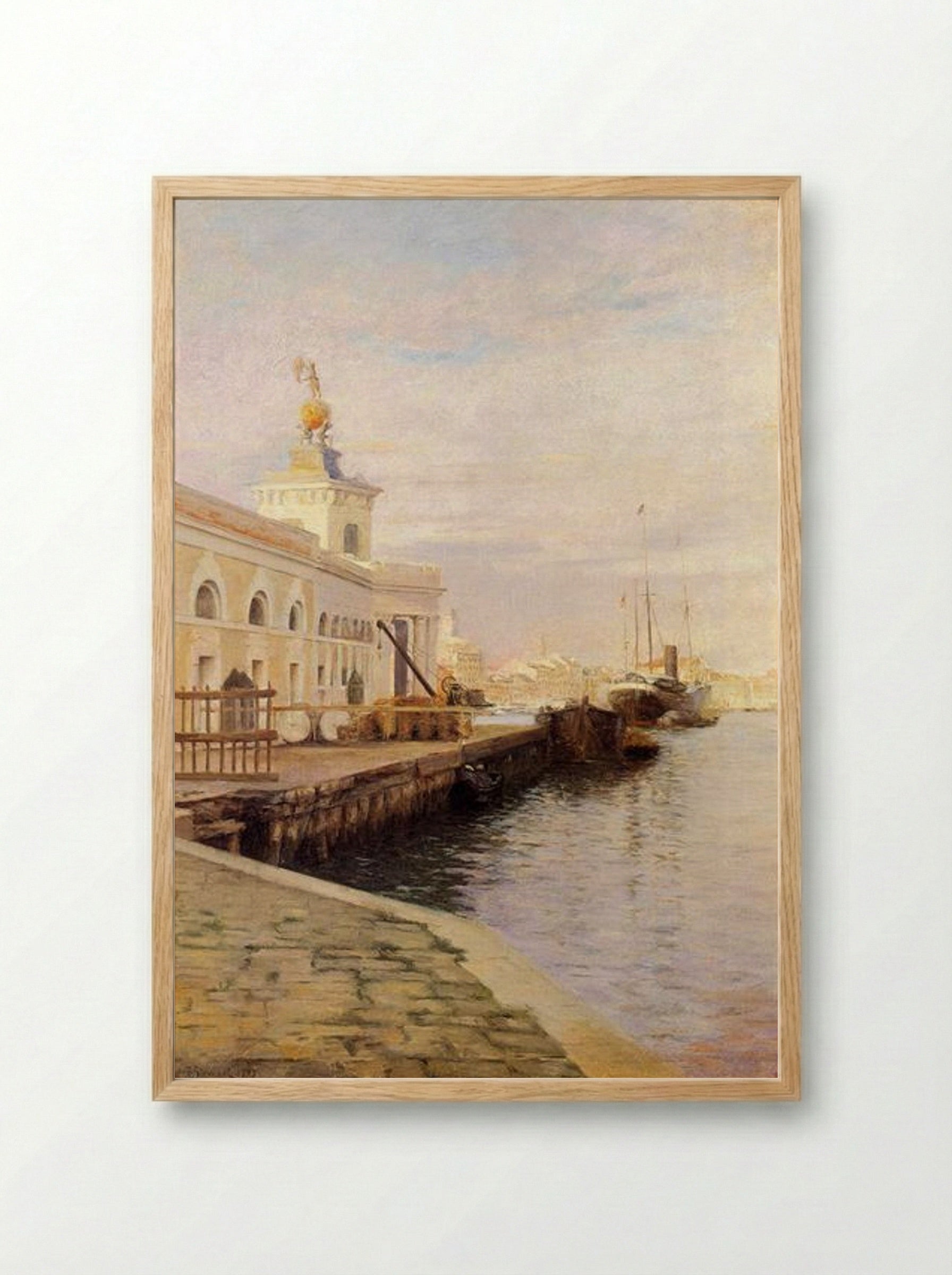 View Of Venice (The Dogana) - Julius LeBlanc Stewart - Framed Print Wood