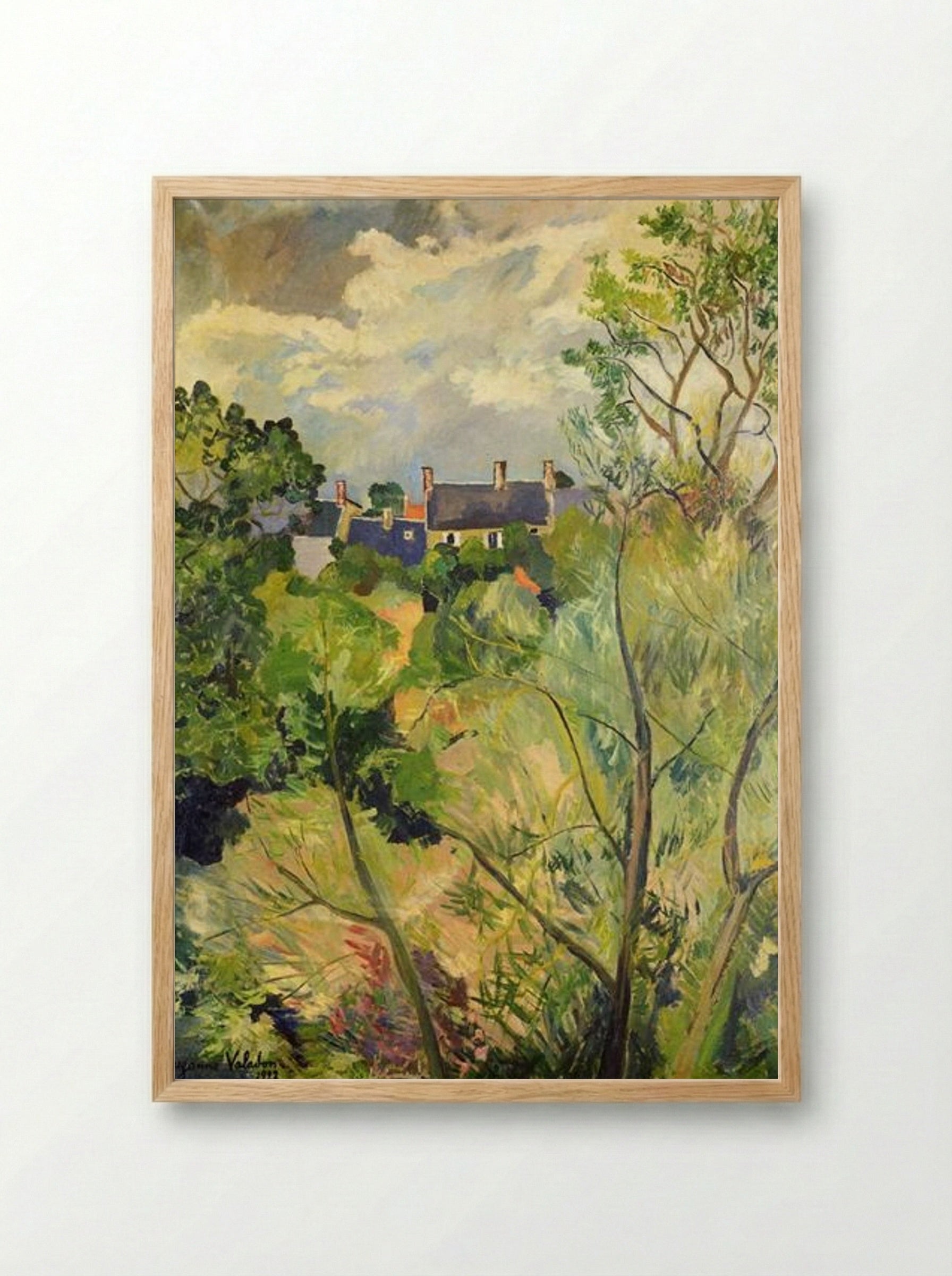 View from My Window in Genets (Brittany) - Suzanne Valadon - Framed Print Wood