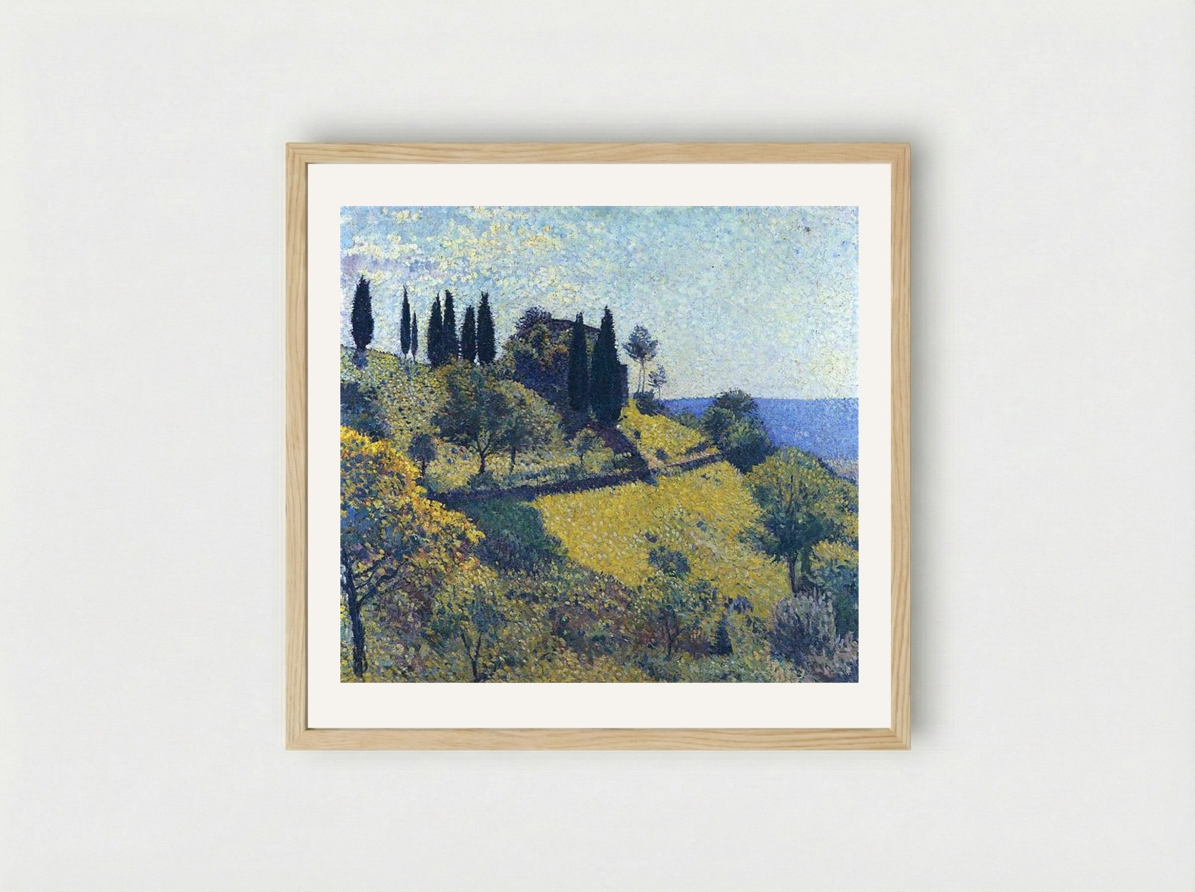 View from the Artist's Studio - Henri Martin - Framed Print Wood