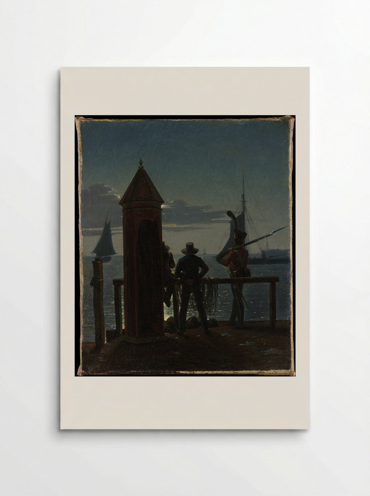 View from the Citadel Ramparts in Copenhagen by Moonlight - Martinus Rørbye - Poster