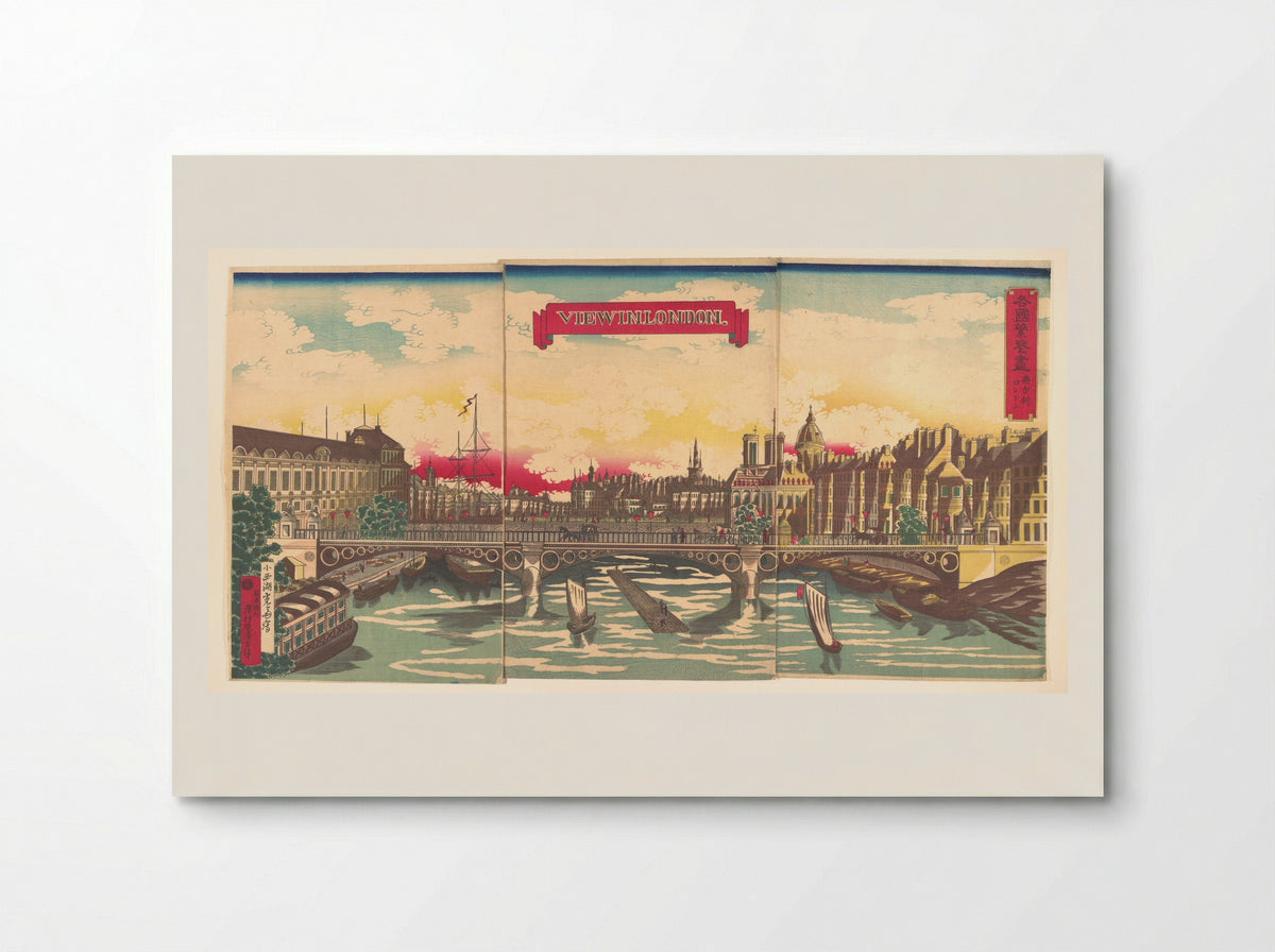 View in London, the Prosperity of Countries: London, England - Utagawa Yoshimori - Poster