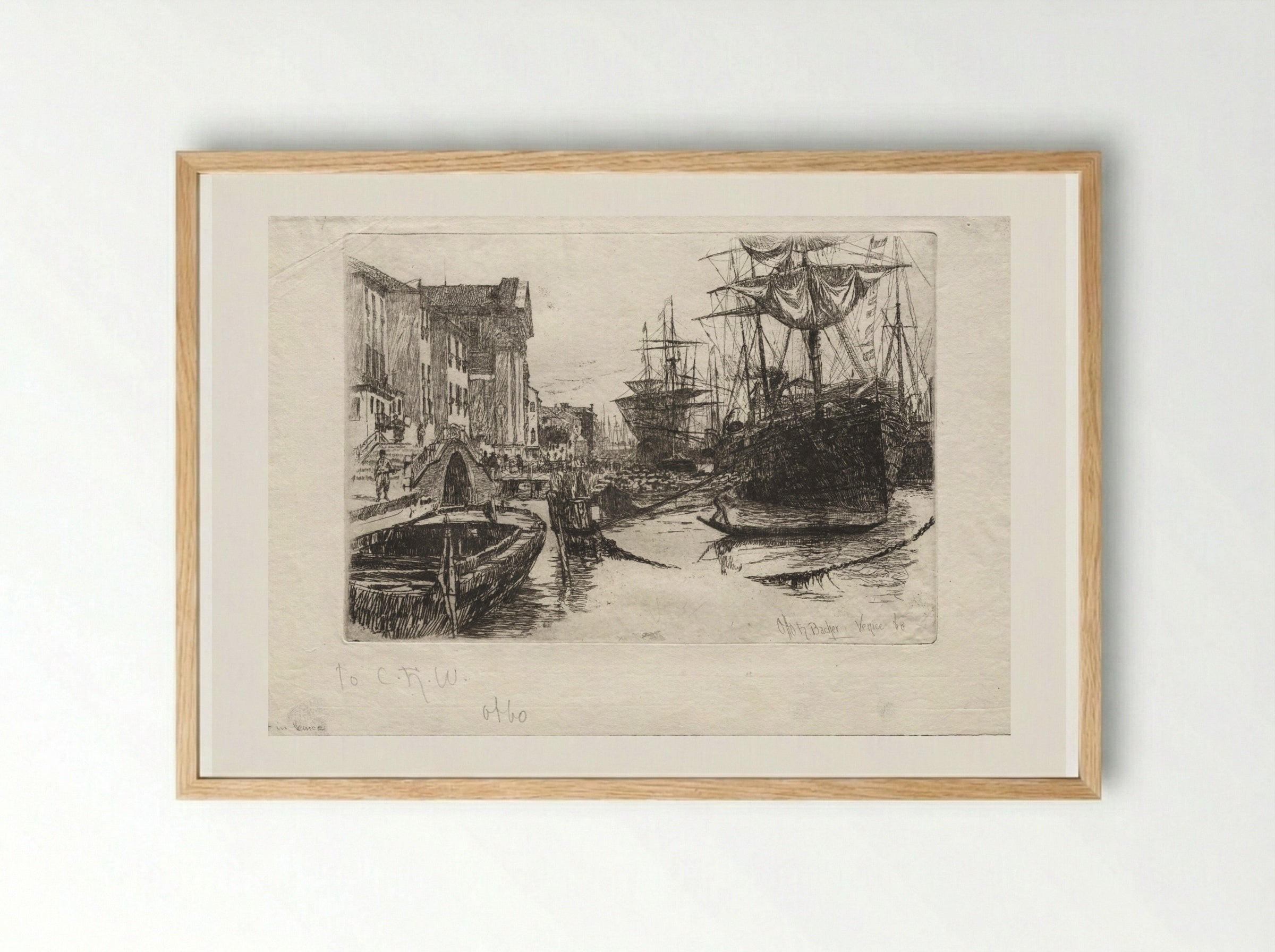 View in Venice - Otto H. Bacher - Framed Print Wood