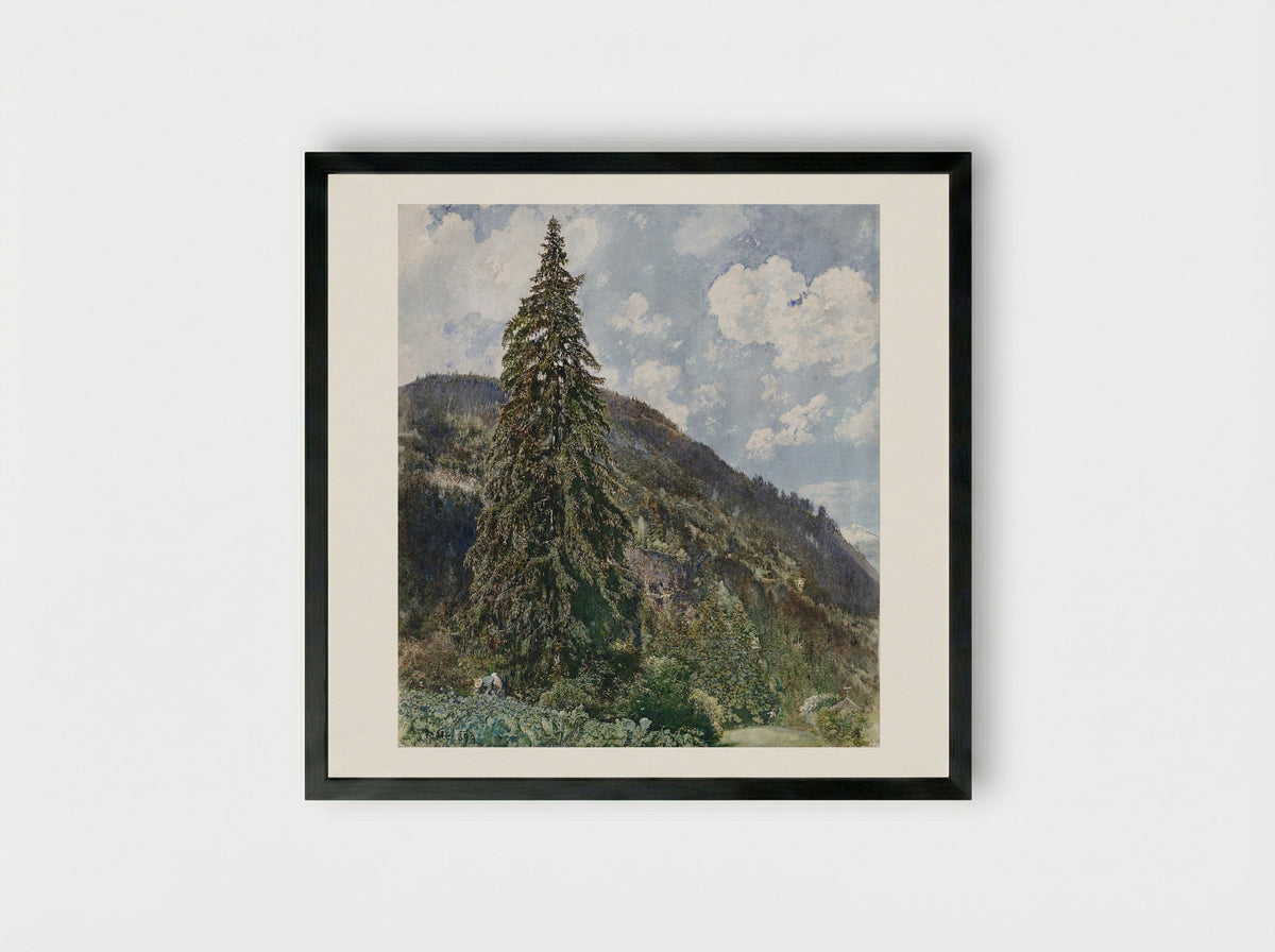 View of Bad Gastein - Rudolf von Alt - Framed Print Black