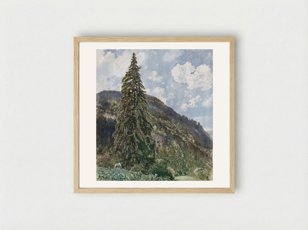 View of Bad Gastein - Rudolf von Alt - Framed Print Wood