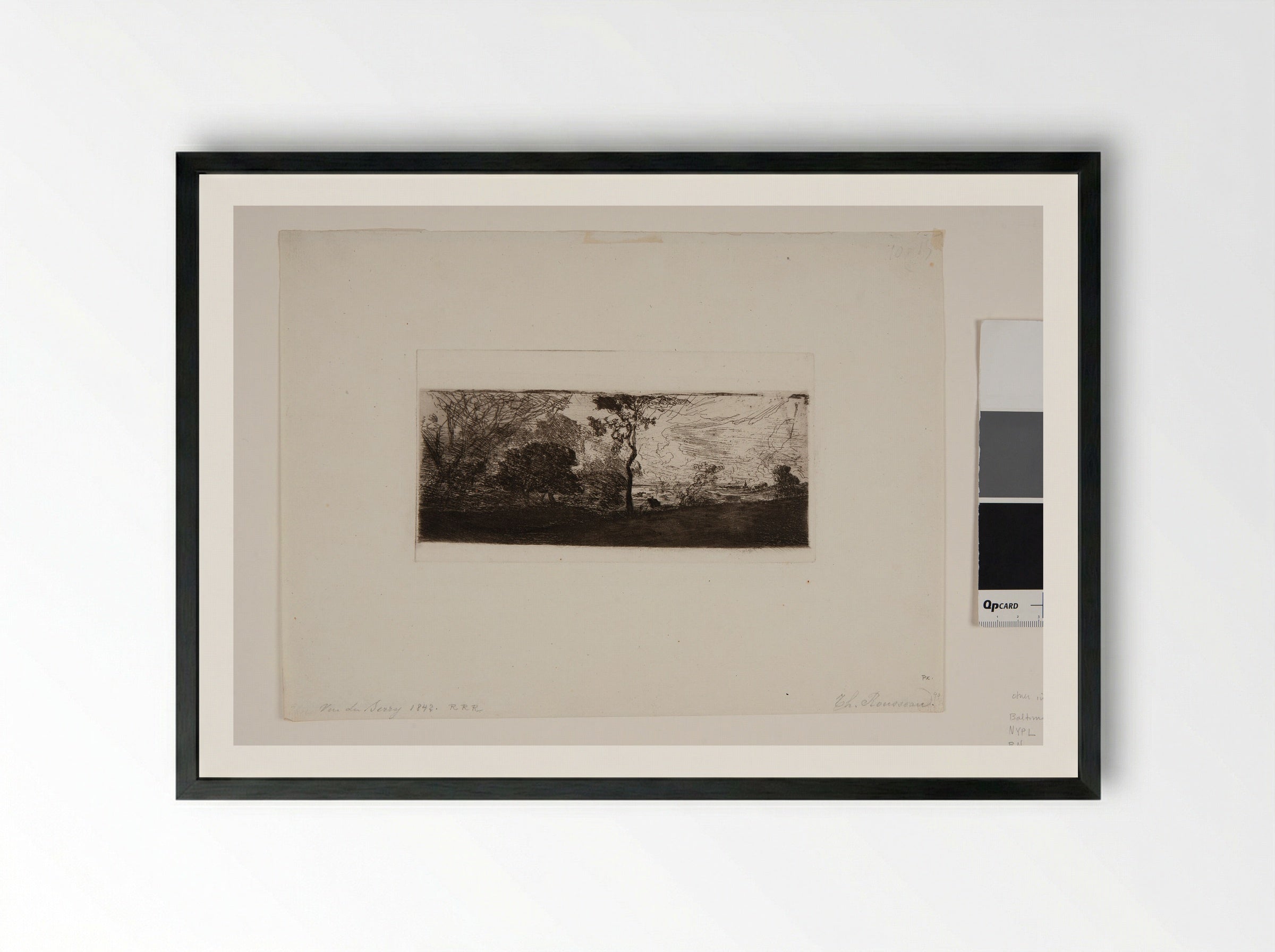View of Berry - Théodore Rousseau - Framed Print Black