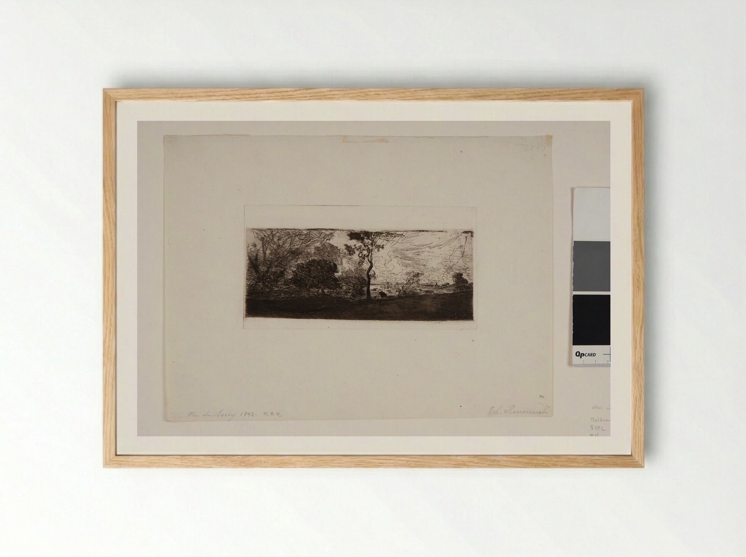 View of Berry - Théodore Rousseau - Framed Print Wood