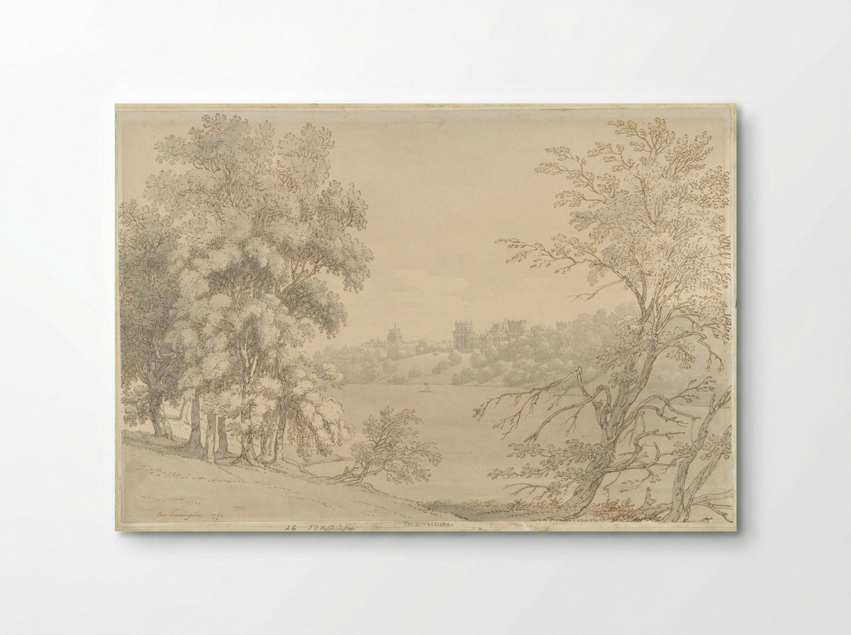 View of Blenheim Palace Across the Lake - Joseph Farington - Poster