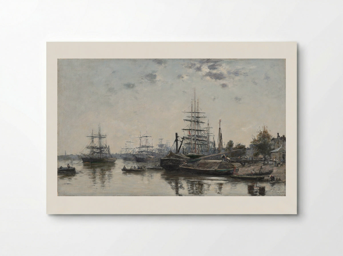 View of Bordeaux, from the Quai des Chartrons - Eugène Boudin - Poster