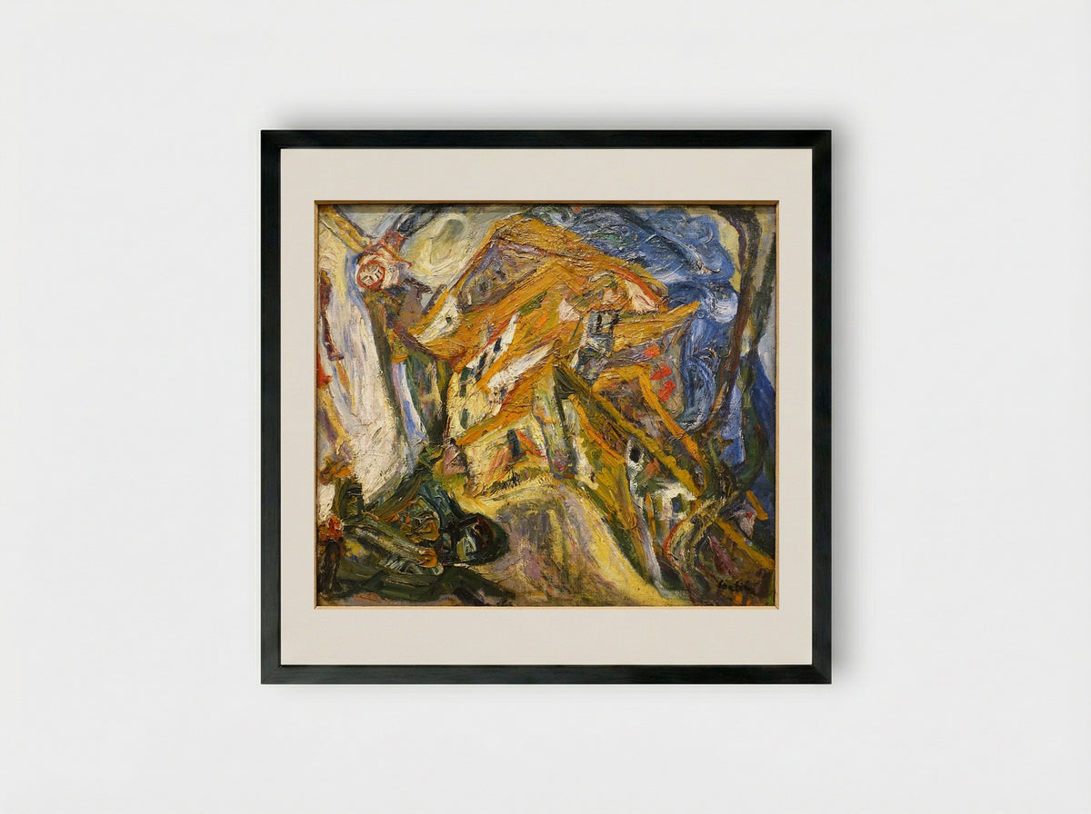 View of Ceret - Chaim Soutine - Framed Print Black
