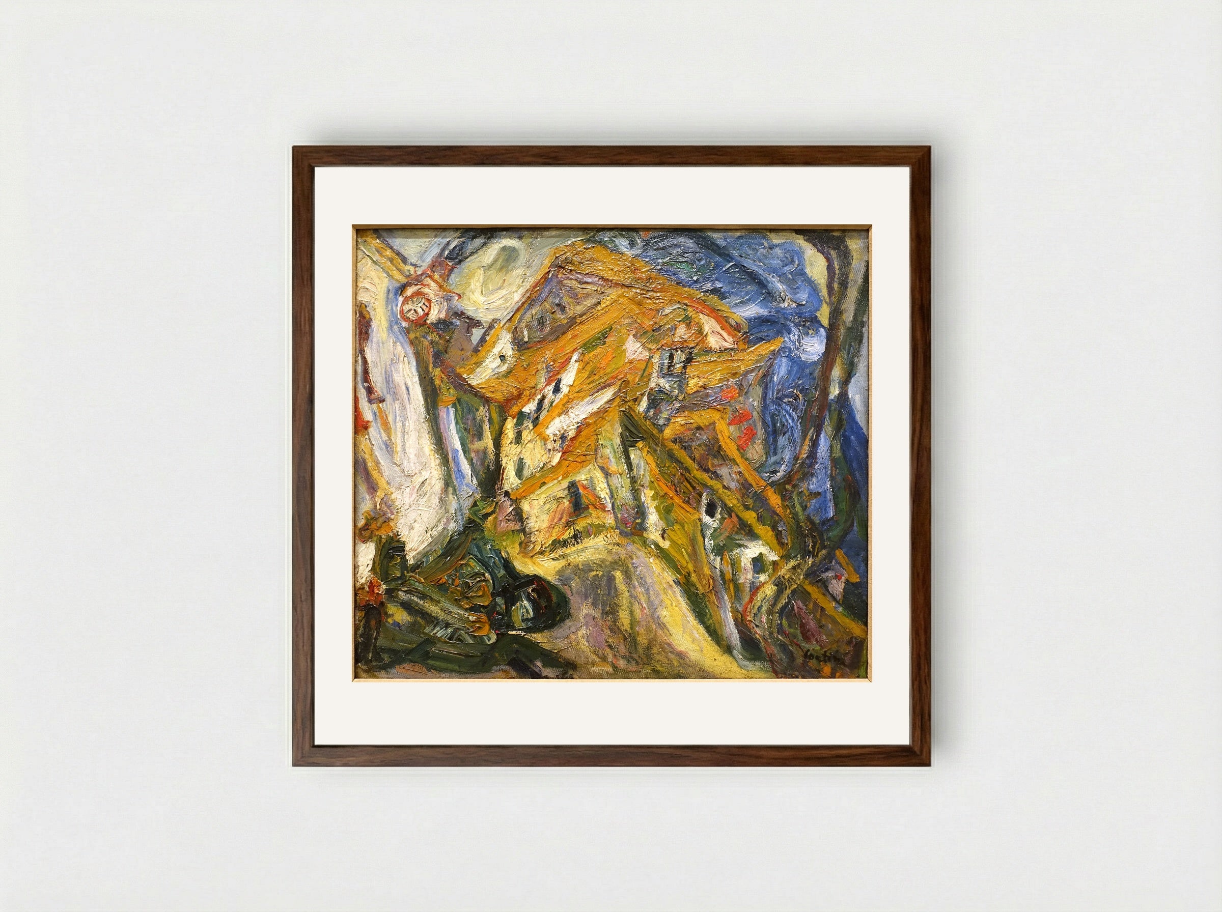 View of Ceret - Chaim Soutine - Framed Print Dark Wood