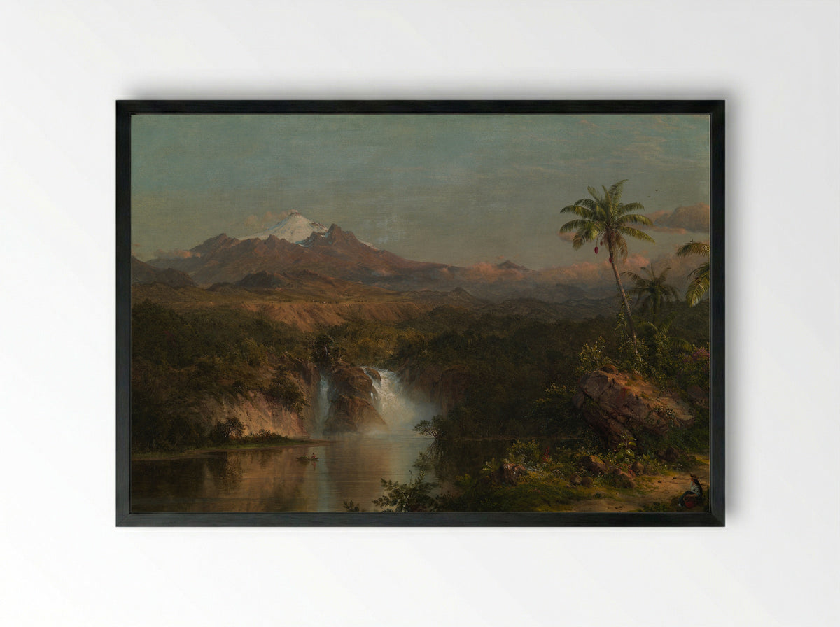 View of Cotopaxi - Frederic Edwin Church - Framed Print Black