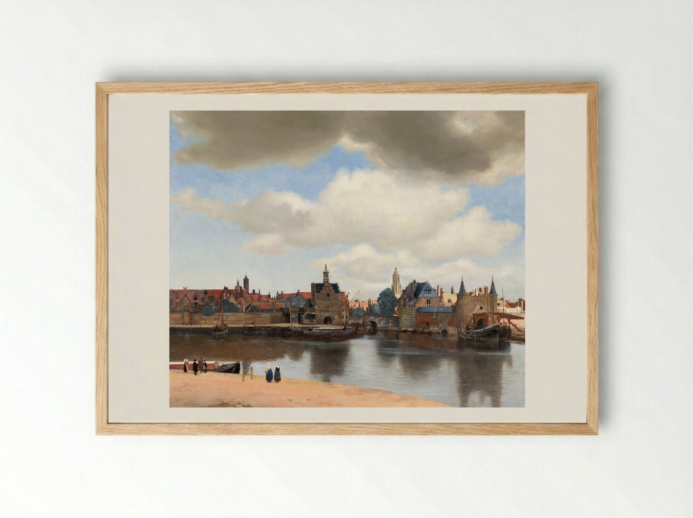 View of Delft - Johannes Vermeer - Framed Print Wood