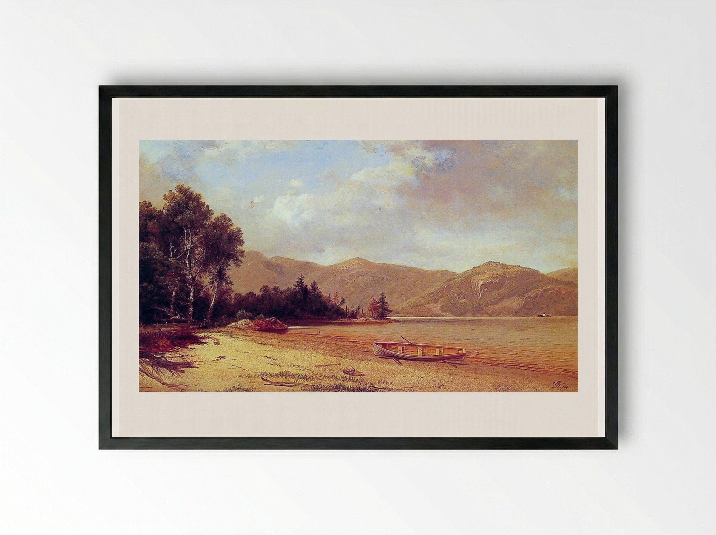 View of Dresden, Lake George - David Johnson - Framed Print Black