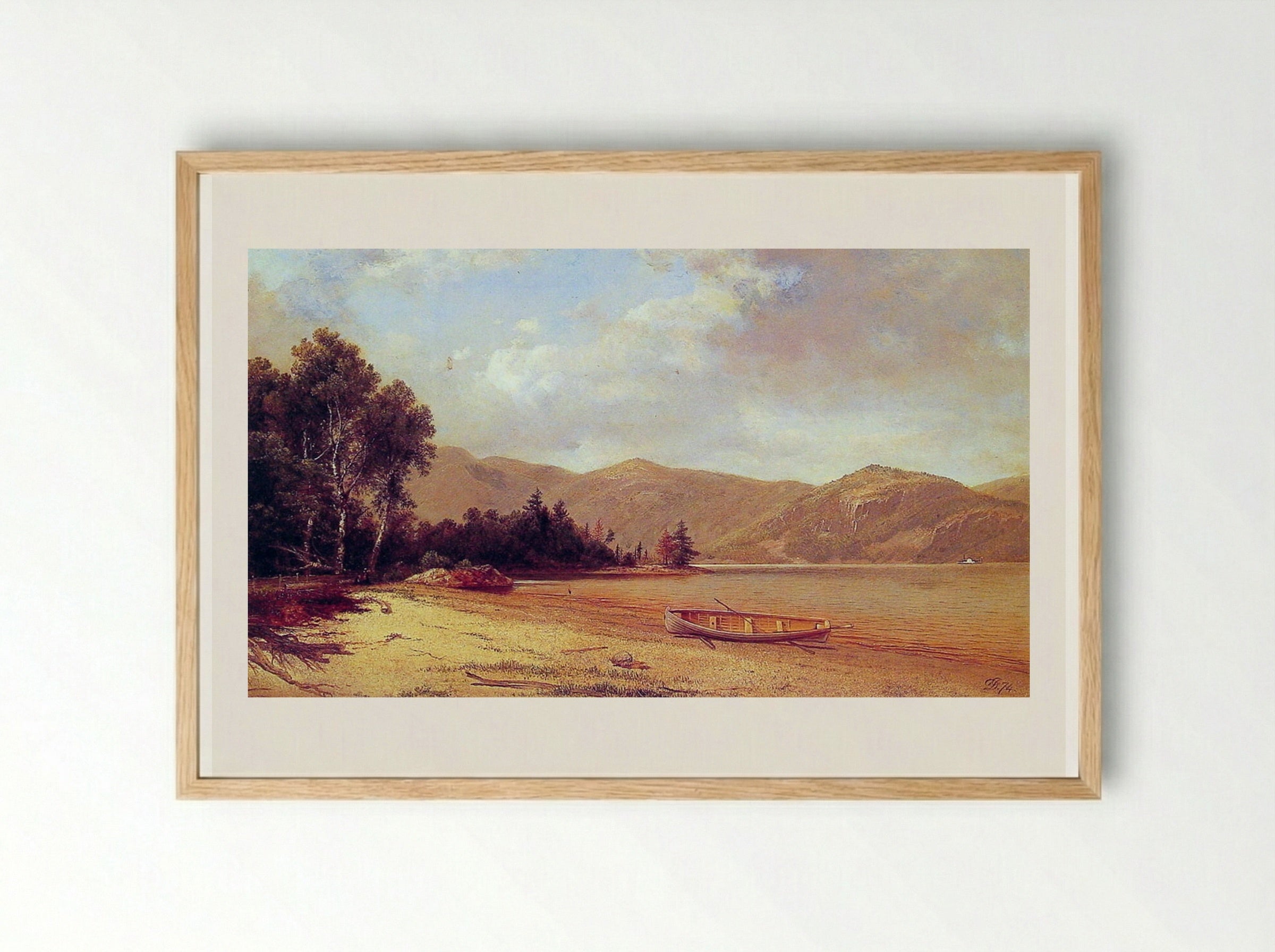 View of Dresden, Lake George - David Johnson - Framed Print Wood