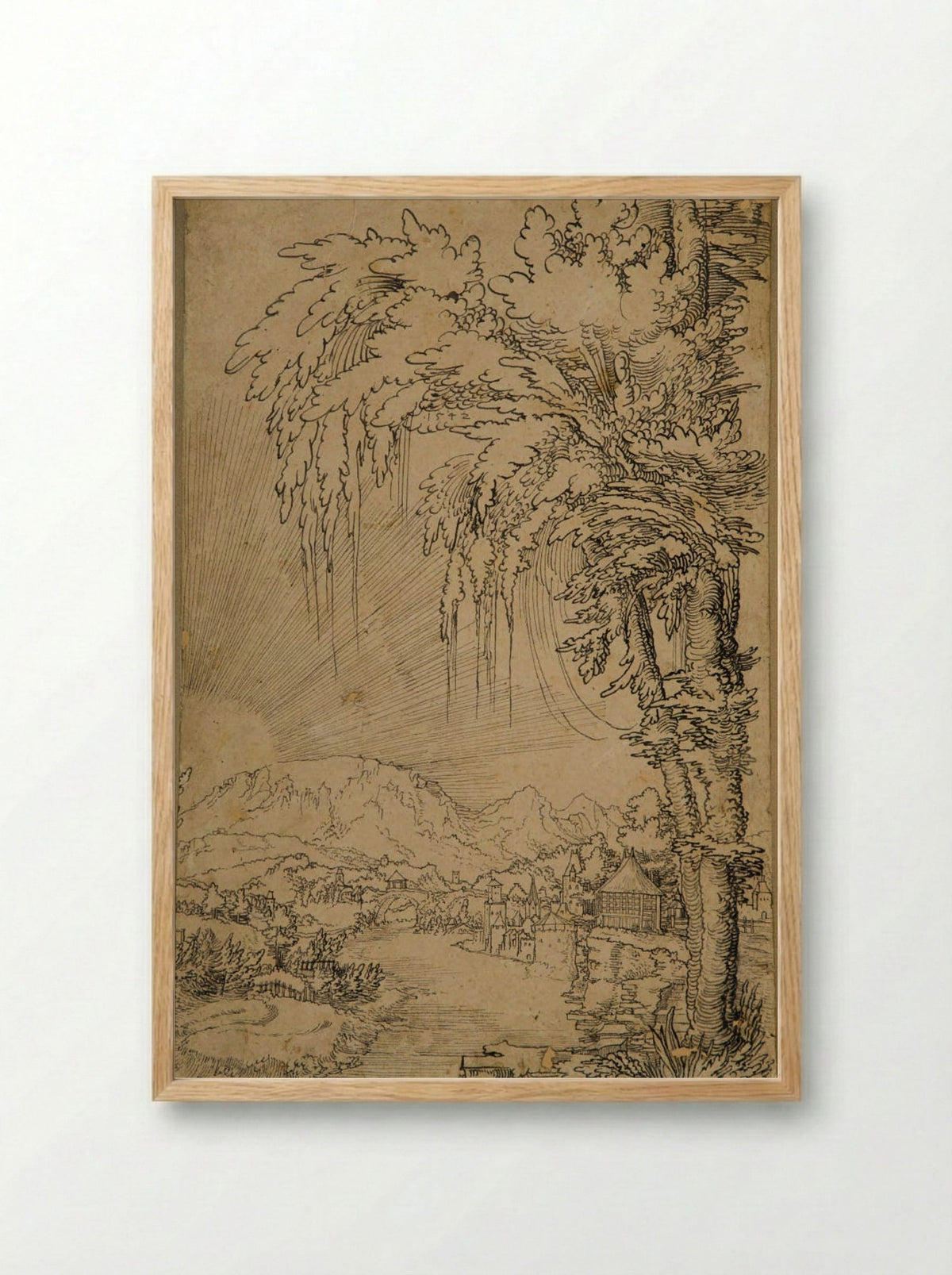 View of Feldkirch - Wolfgang Huber - Framed Print Wood