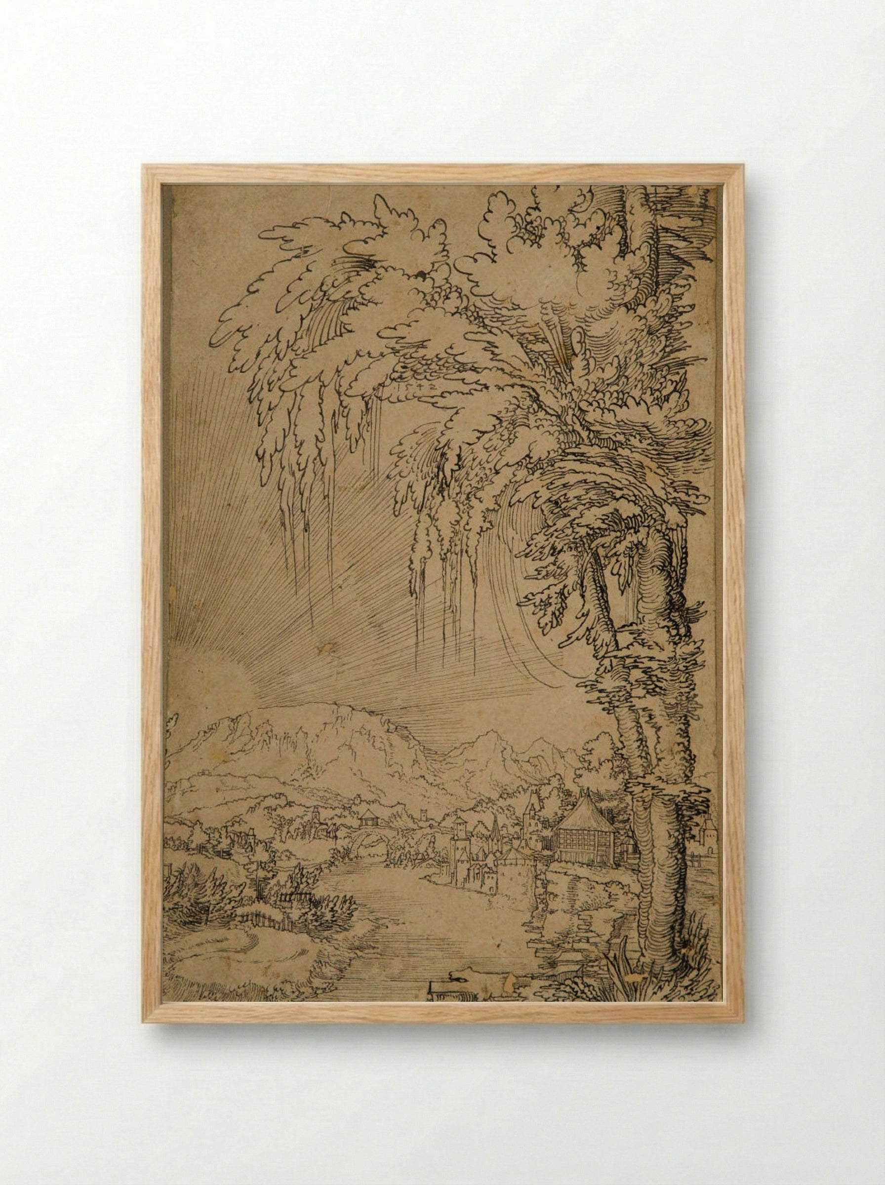 View of Feldkirch - Wolfgang Huber - Framed Print Wood